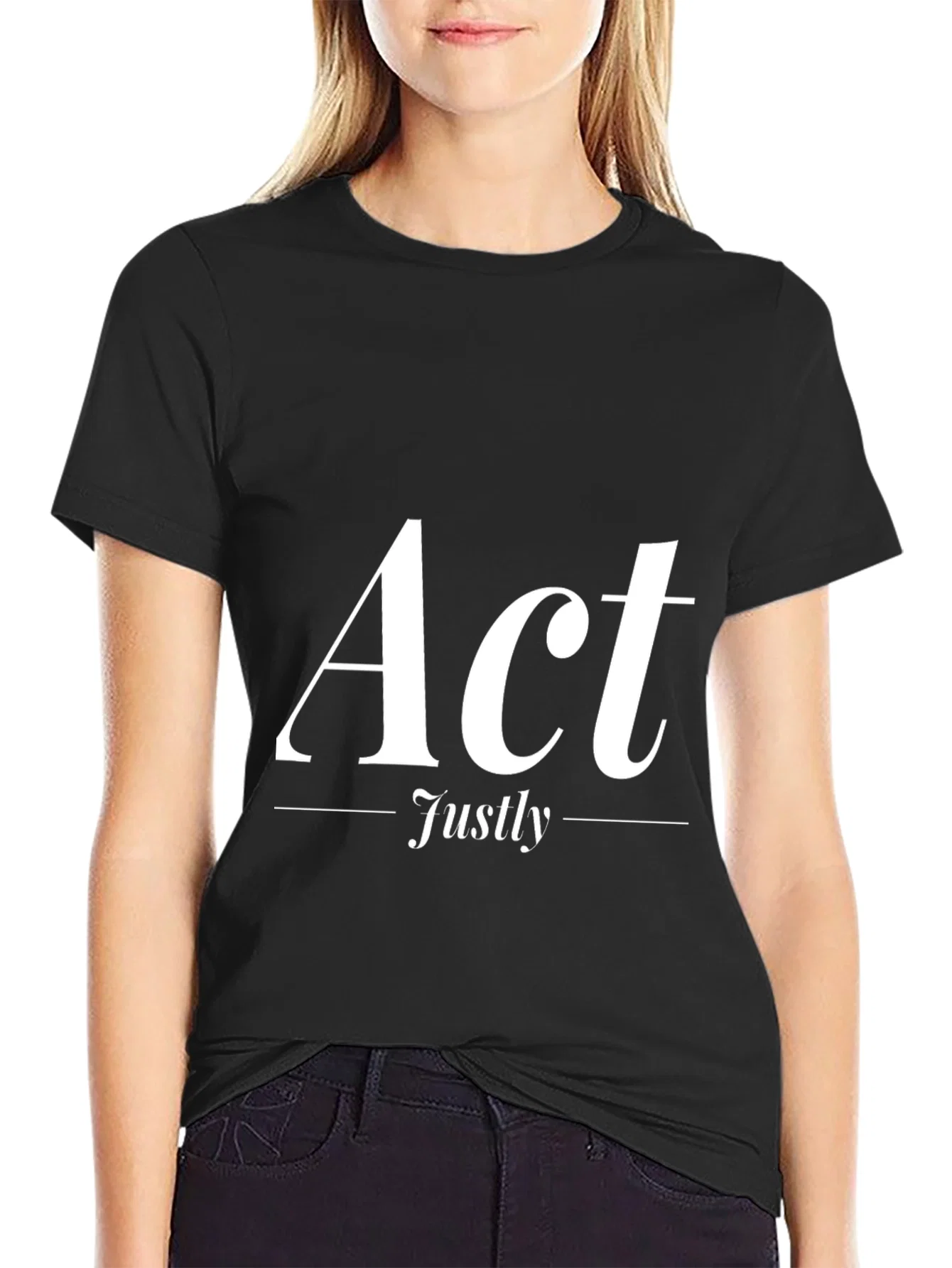 Rebbecca Act Justly Graphic Tee - Stylish & Meaningful
