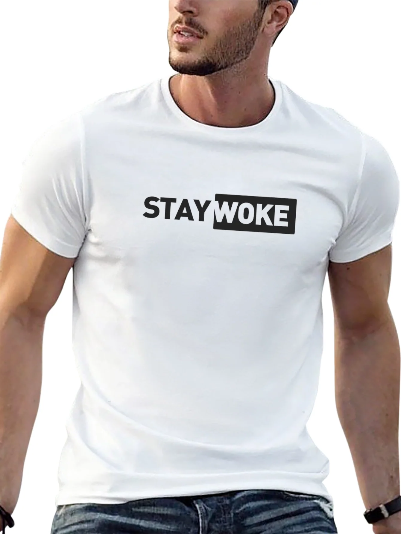 Rebbecca Stay Woke Black Graphic Tee