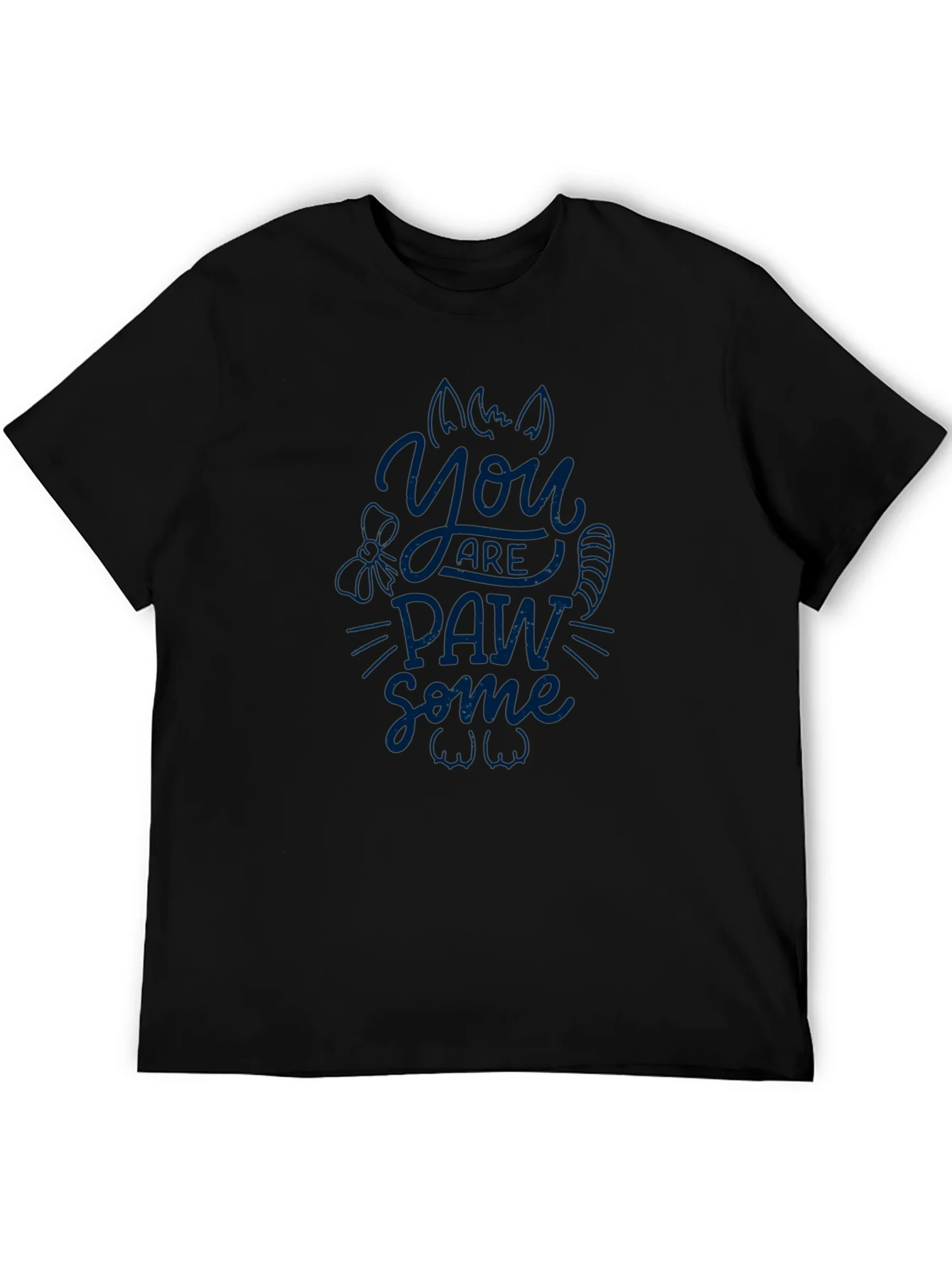 Camiseta Negra Hombre You Are Paw-Some
