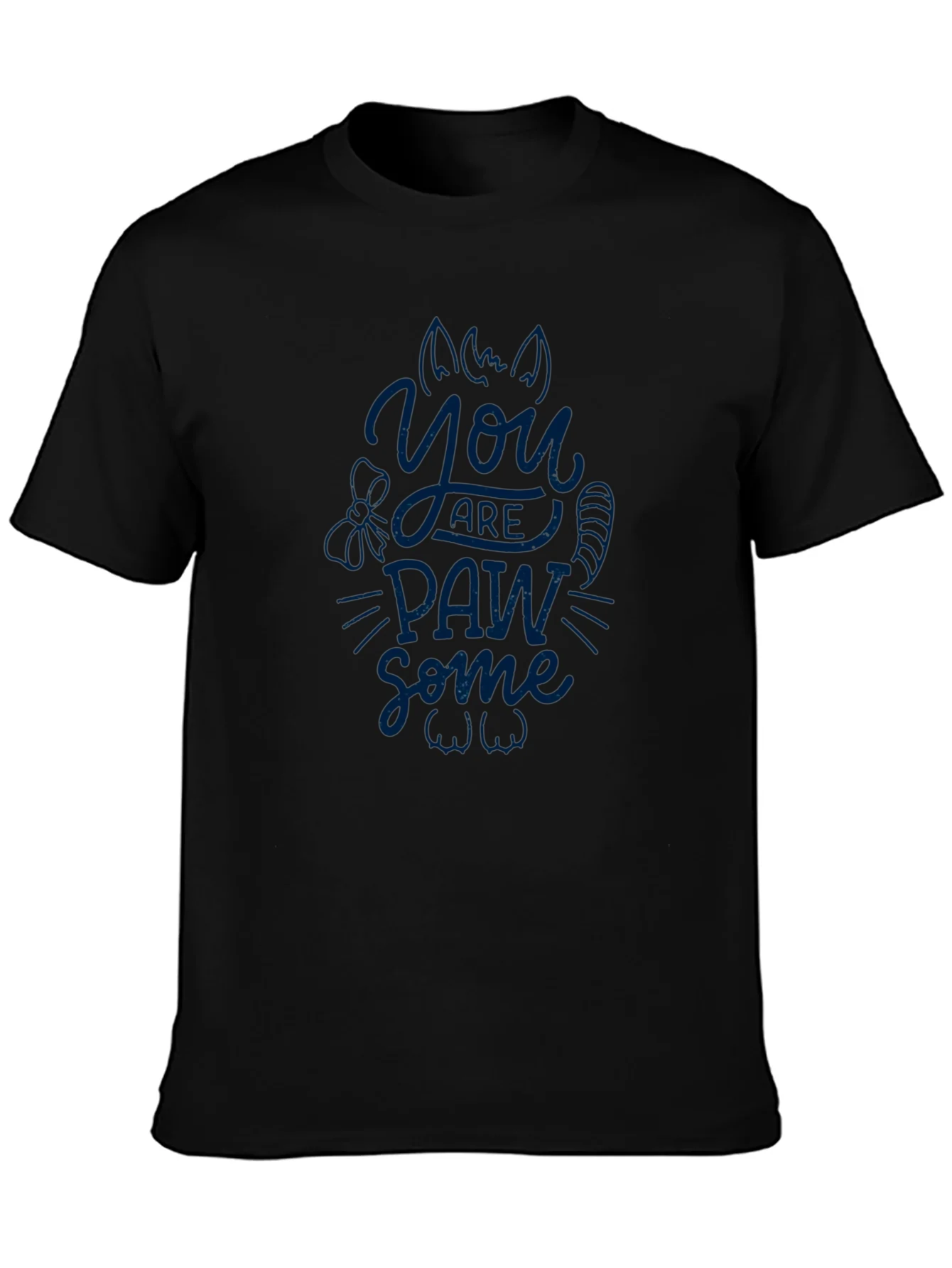 Camiseta Negra Hombre You Are Paw-Some