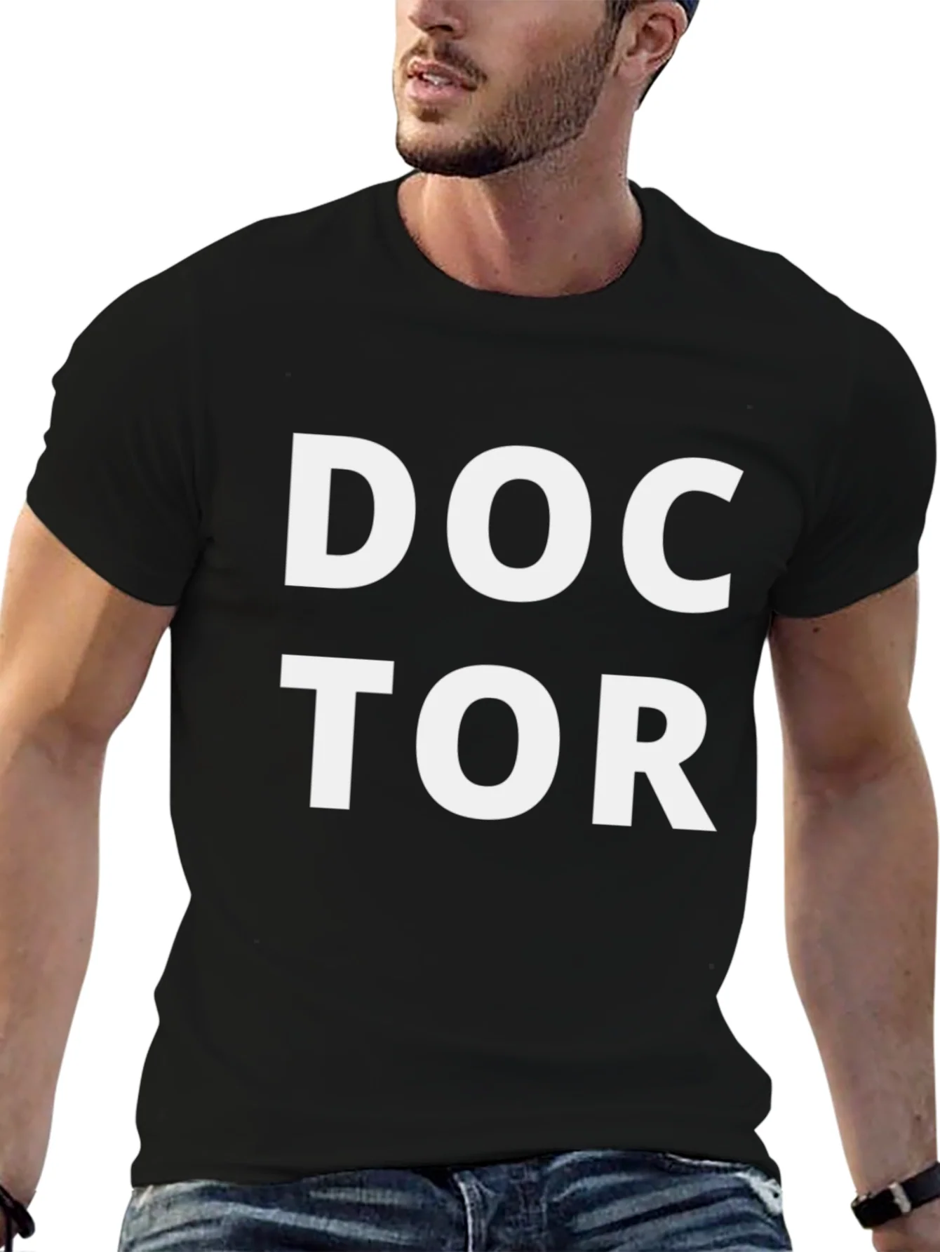 Rebbecca Doctor Graphic T-Shirt - Black Cotton Blend