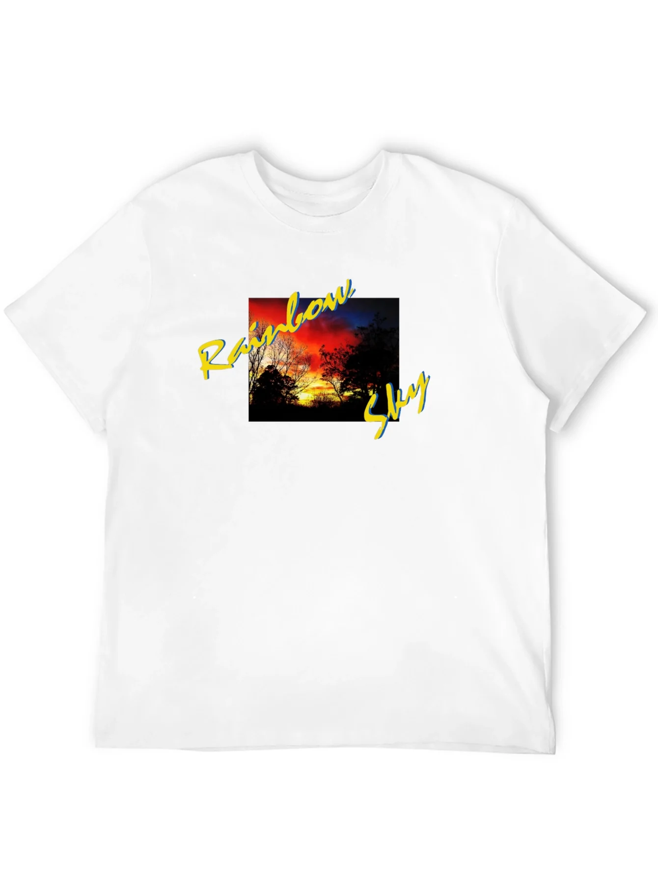 Camiseta Negra Cielo Arco¨ªris