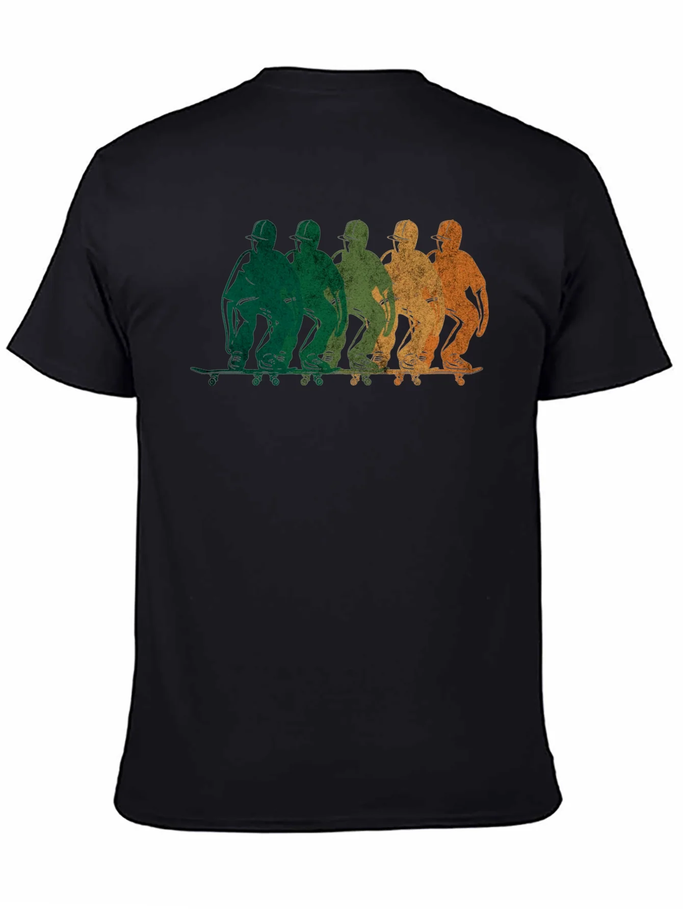Rebbecca Retro Skateboarder Graphic Black T-Shirt