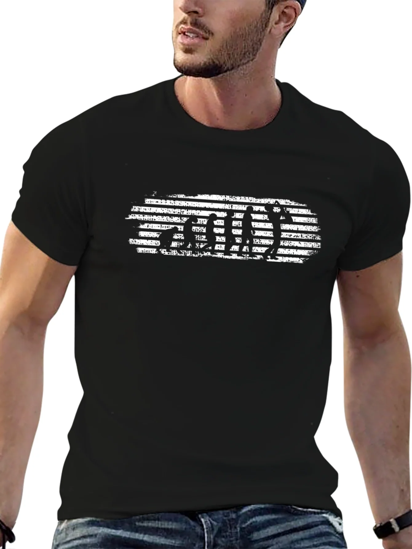 Camiseta Negra Evoluci¨®n del Golfista