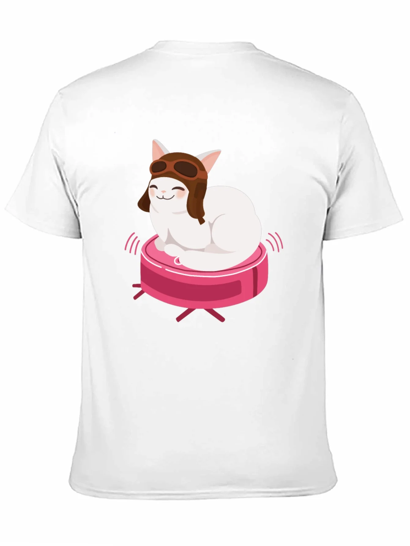 Rebbecca Cat Pilot on Robot Vacuum T-Shirt
