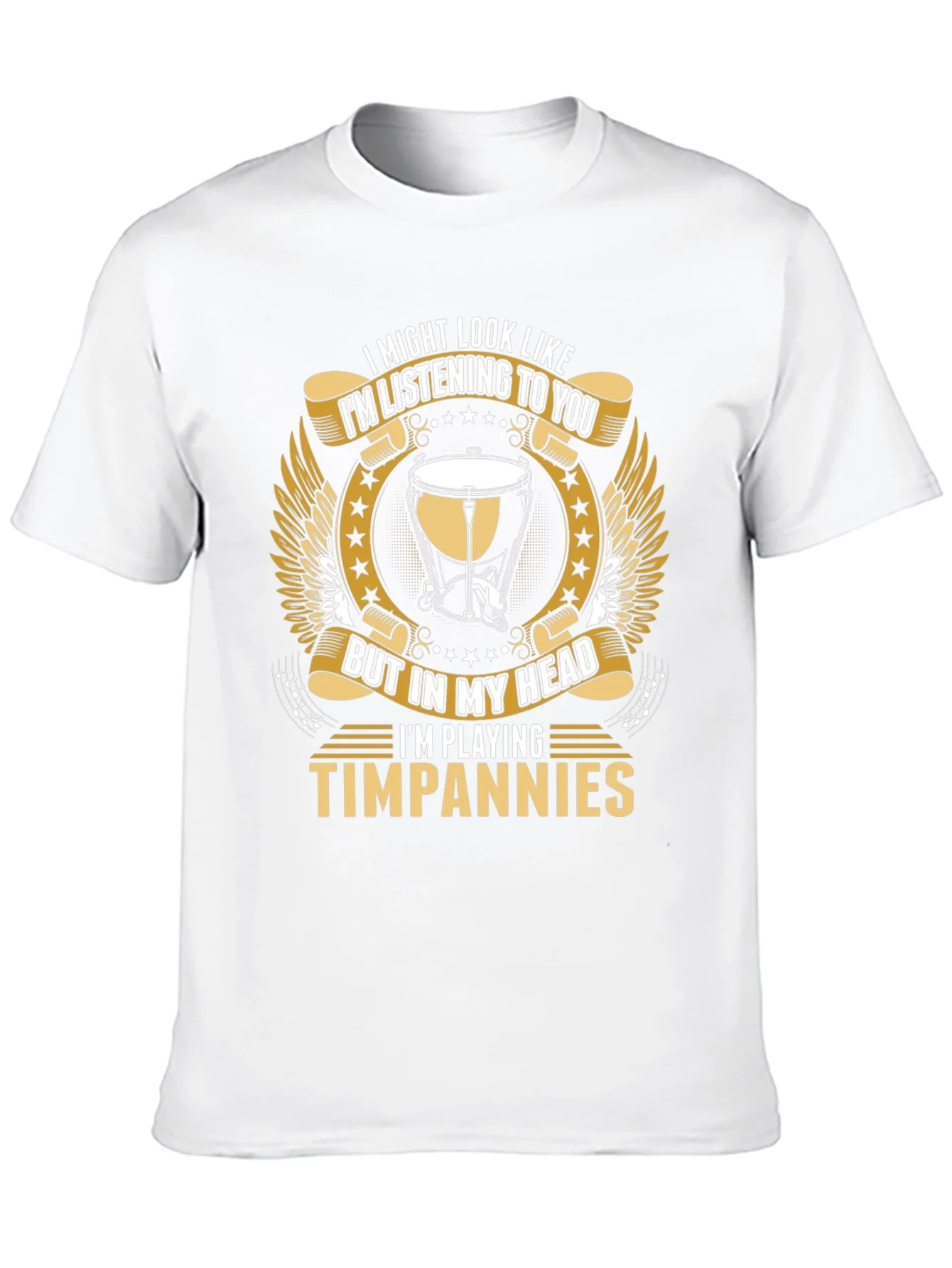 Camiseta Negra Timpanies - Para M¨²sicos
