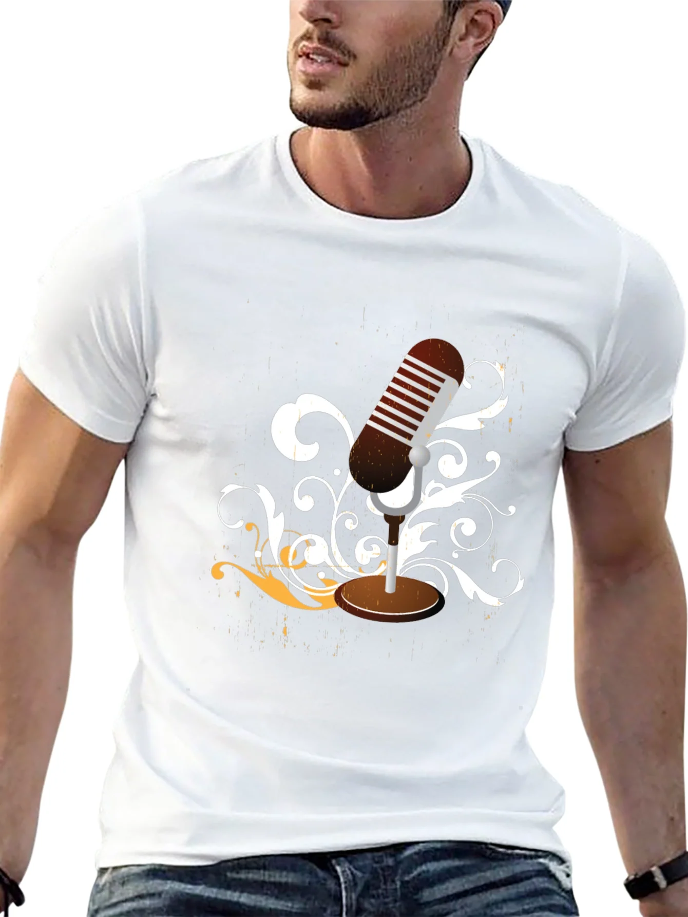 Rebbecca Retro Microphone Graphic Tee - Classic Style