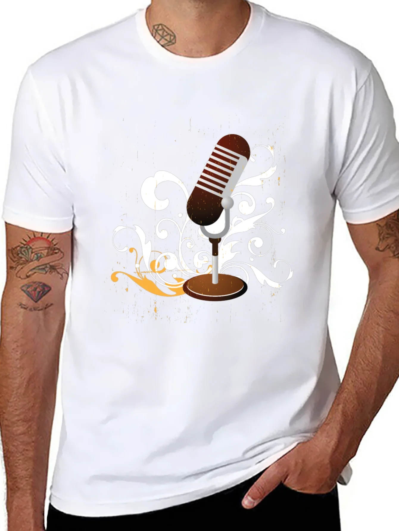 Rebbecca Retro Microphone Graphic Tee - Classic Style