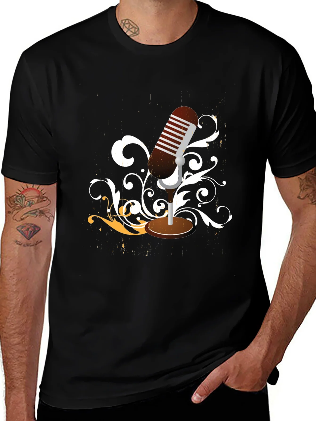 Rebbecca Retro Microphone Graphic Tee - Classic Style