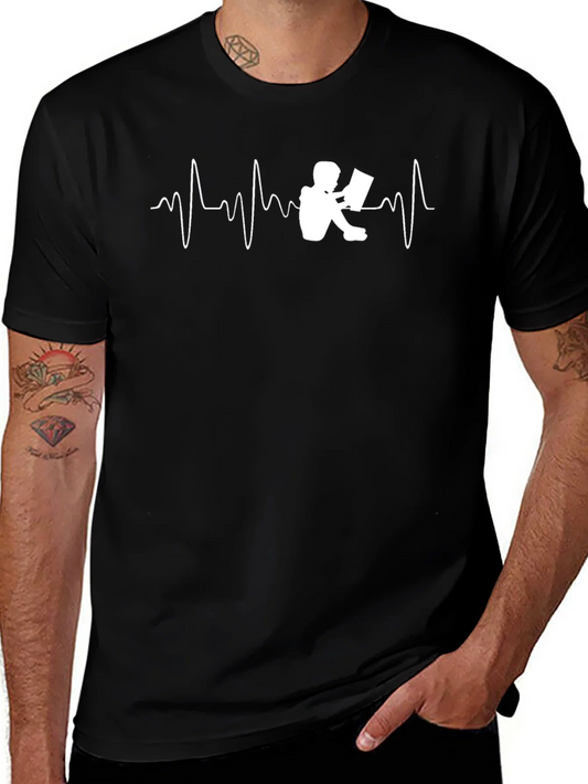 Rebbecca Reading Heartbeat Graphic T-Shirt - Black