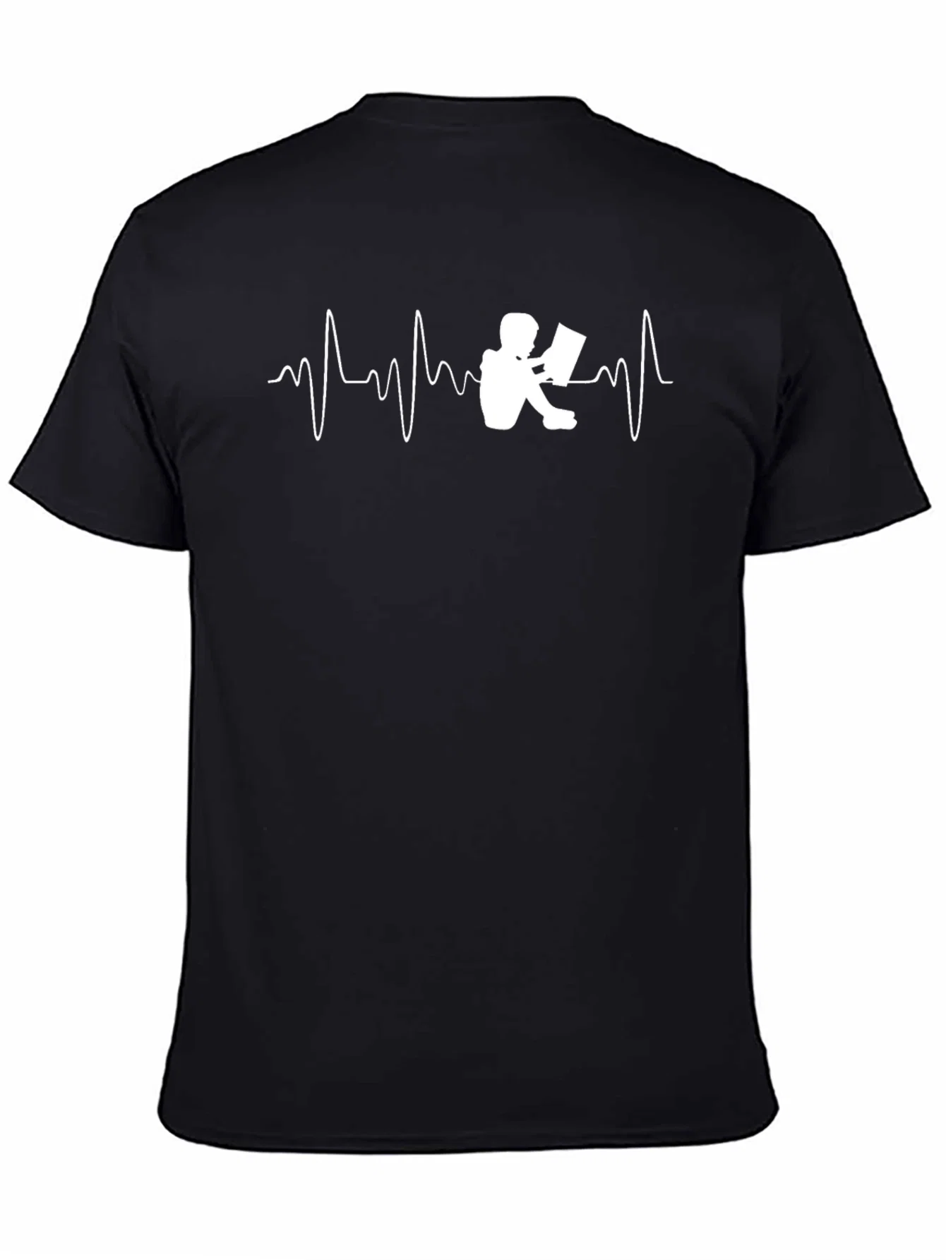 Rebbecca Reading Heartbeat Graphic T-Shirt - Black