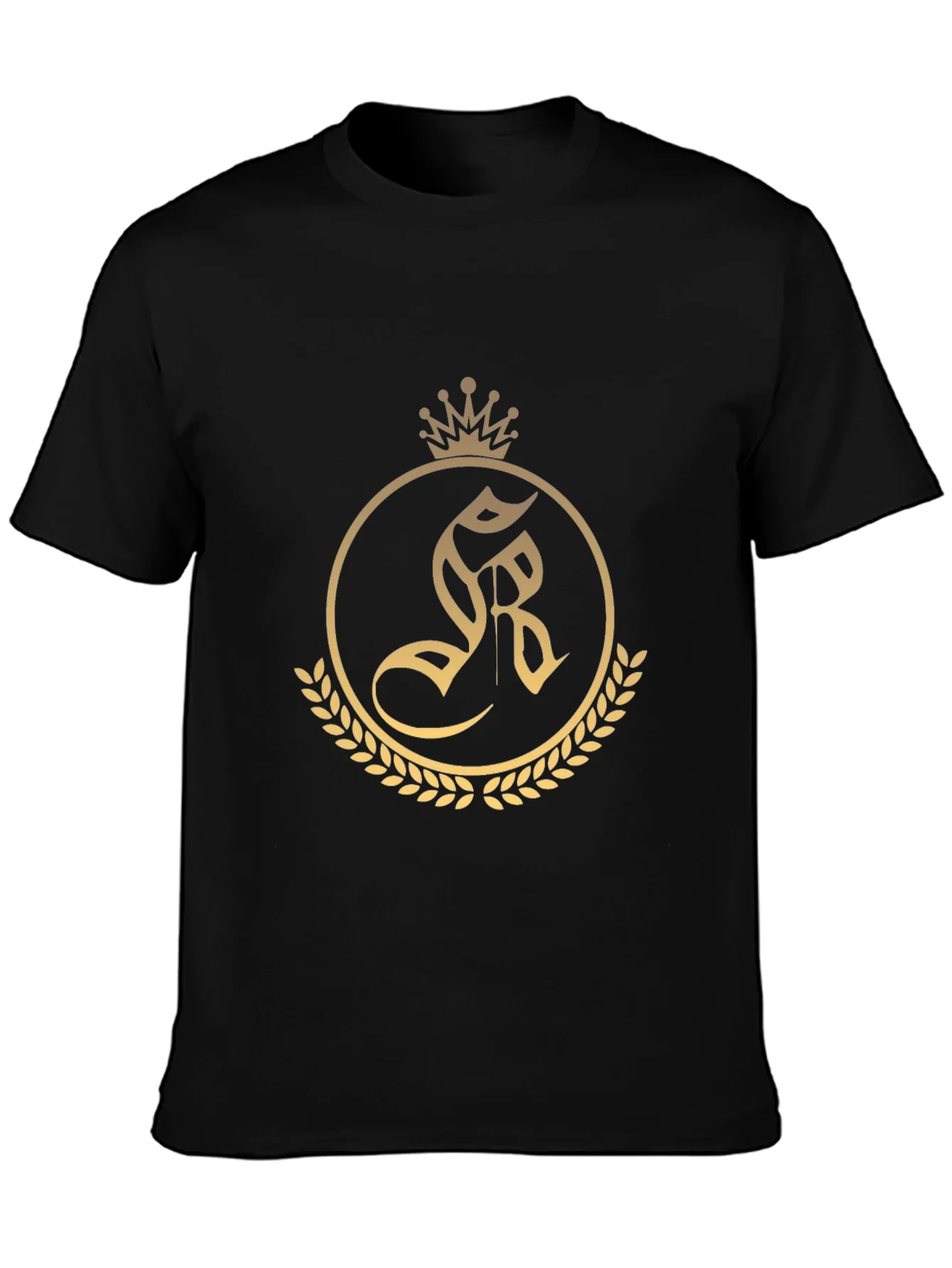 Rebbecca Regal Crest Tee - Black Cotton Blend