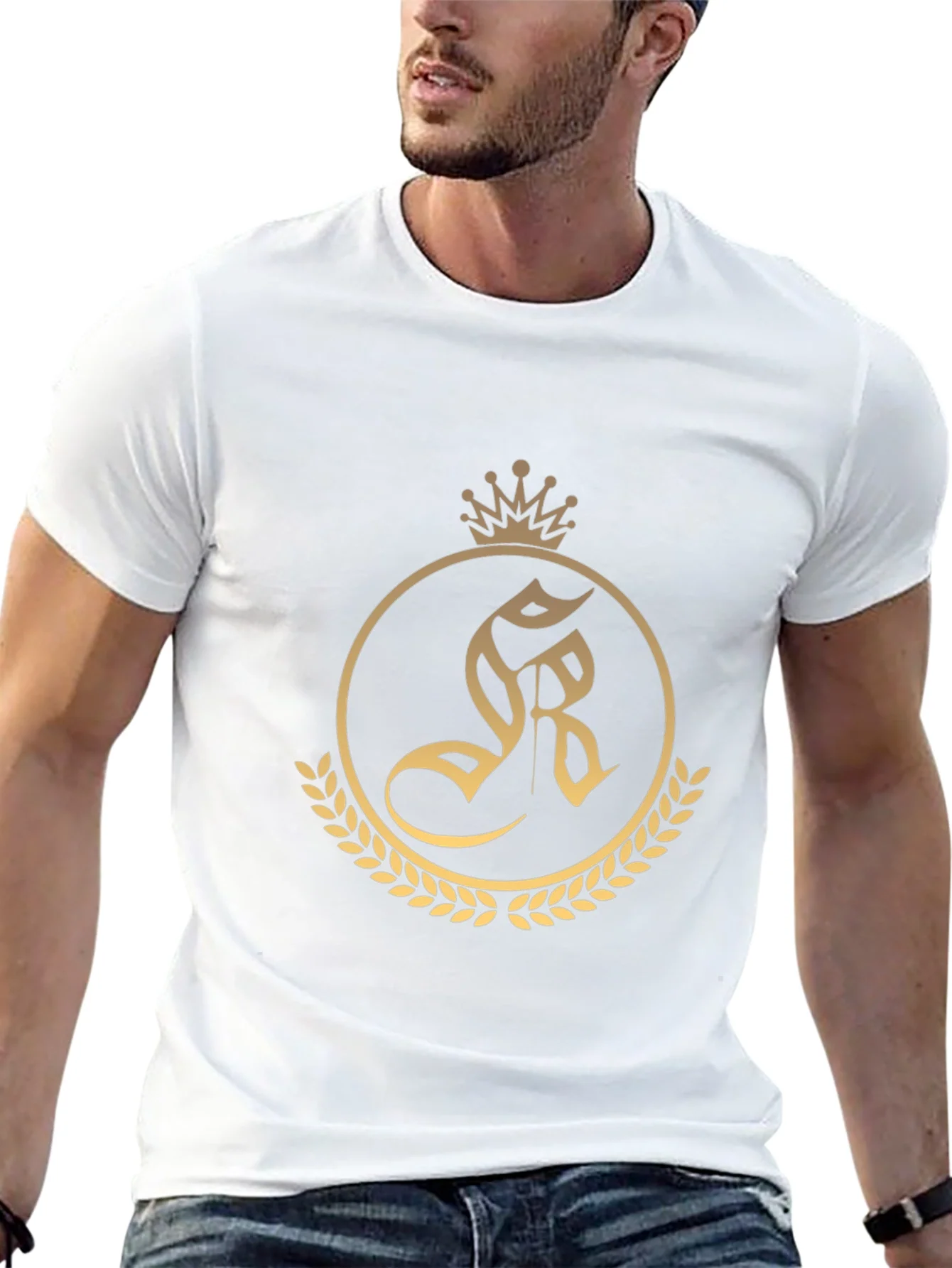 Rebbecca Regal Crest Tee - Black Cotton Blend