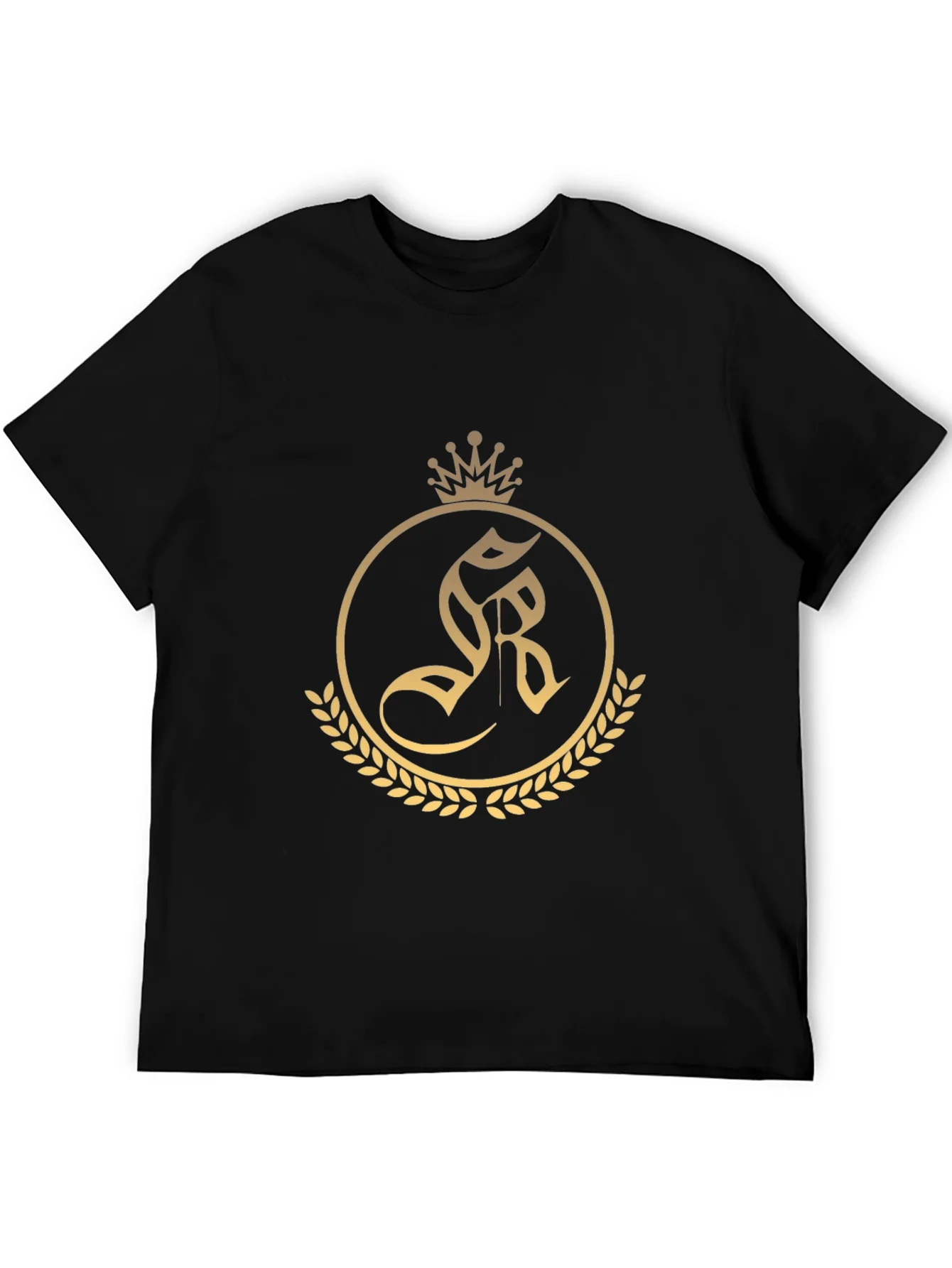 Rebbecca Regal Crest Tee - Black Cotton Blend