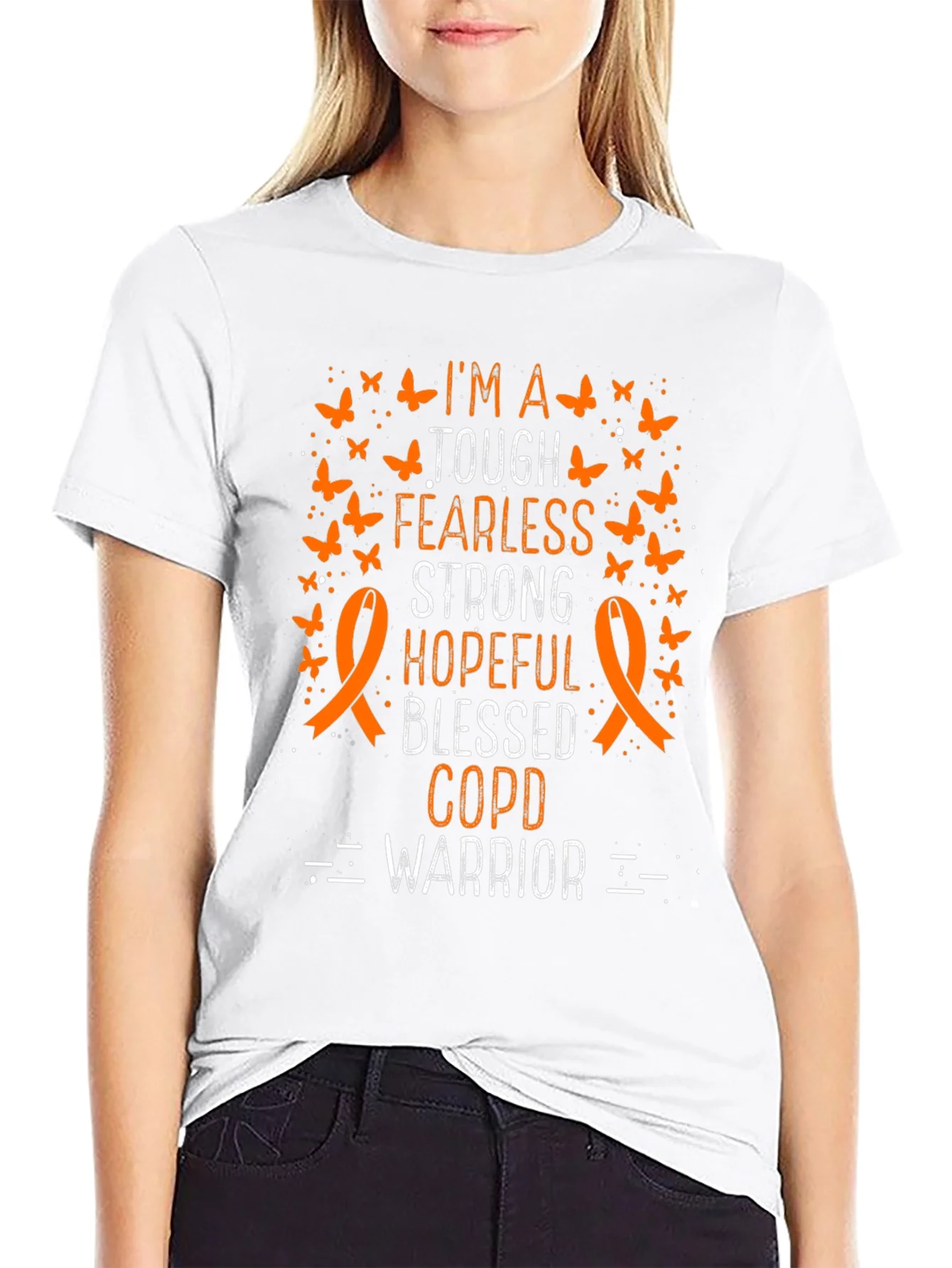 Rebbecca COPD Warrior Butterfly T-Shirt
