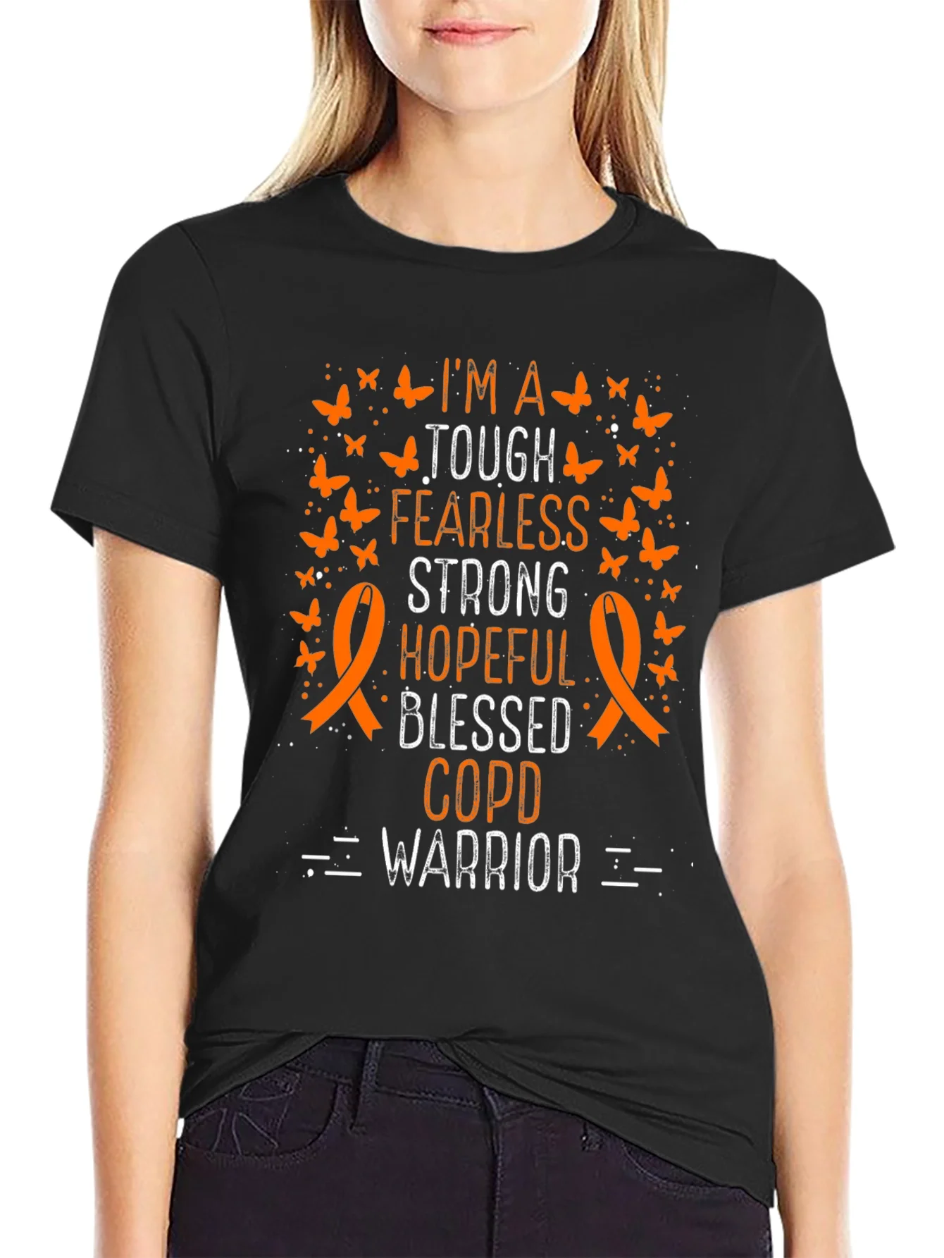 Rebbecca COPD Warrior Butterfly T-Shirt