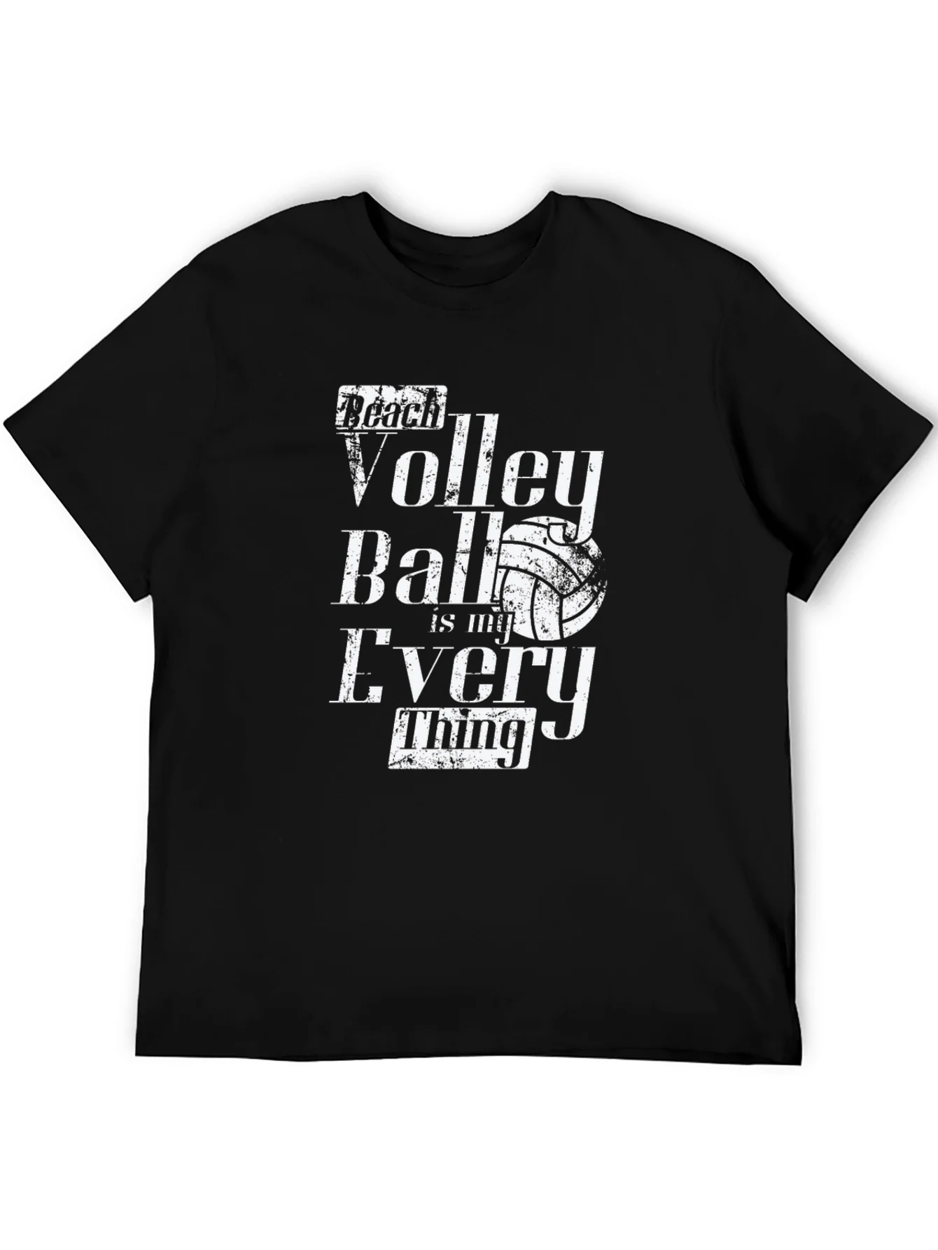 Camiseta Negra de Voleibol de Playa para Hombre