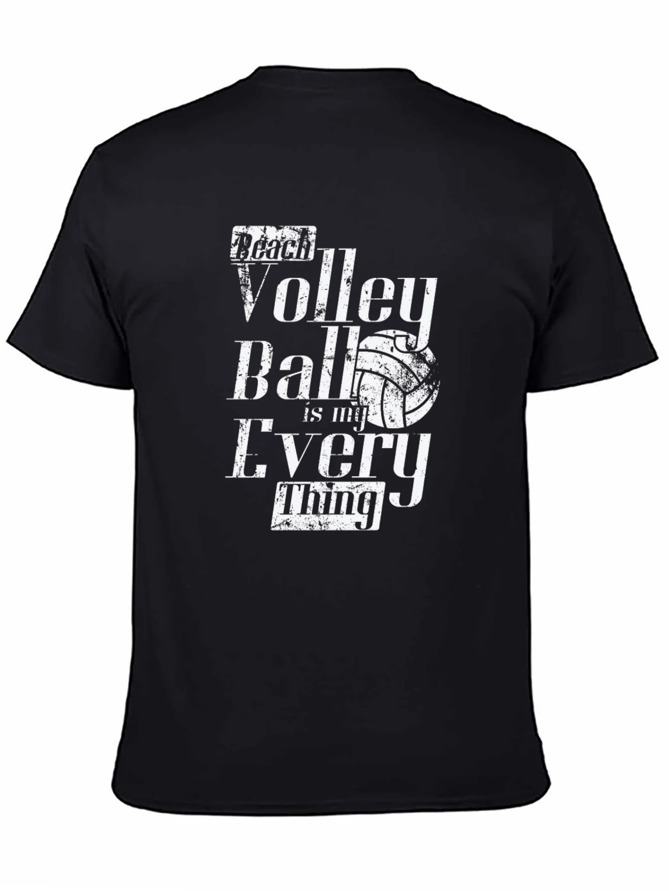 Camiseta Negra de Voleibol de Playa para Hombre