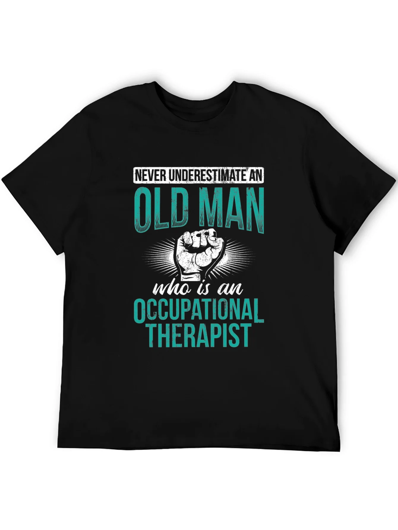 Camiseta Negra Viejo Terapeuta Ocupacional