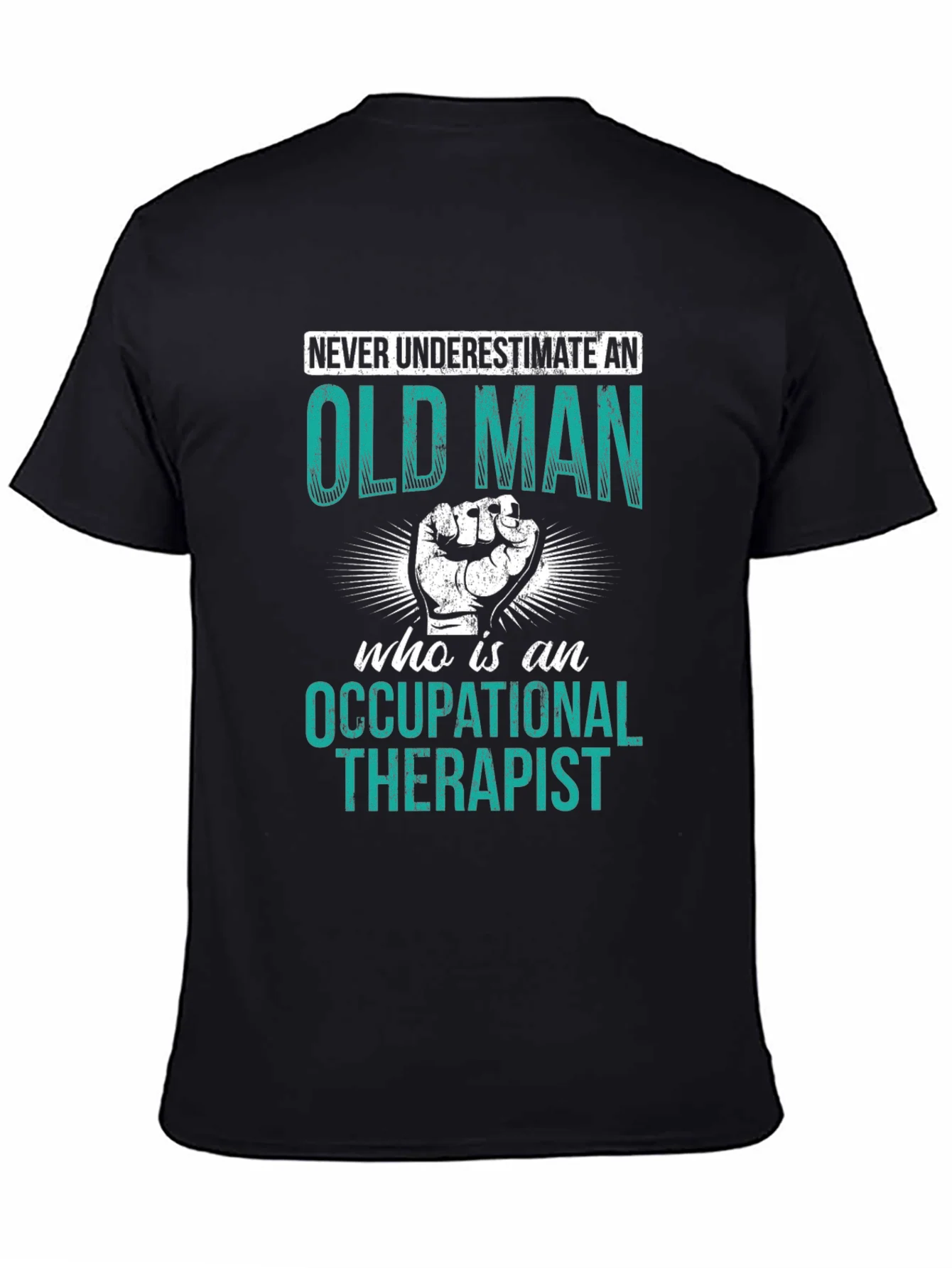 Camiseta Negra Viejo Terapeuta Ocupacional