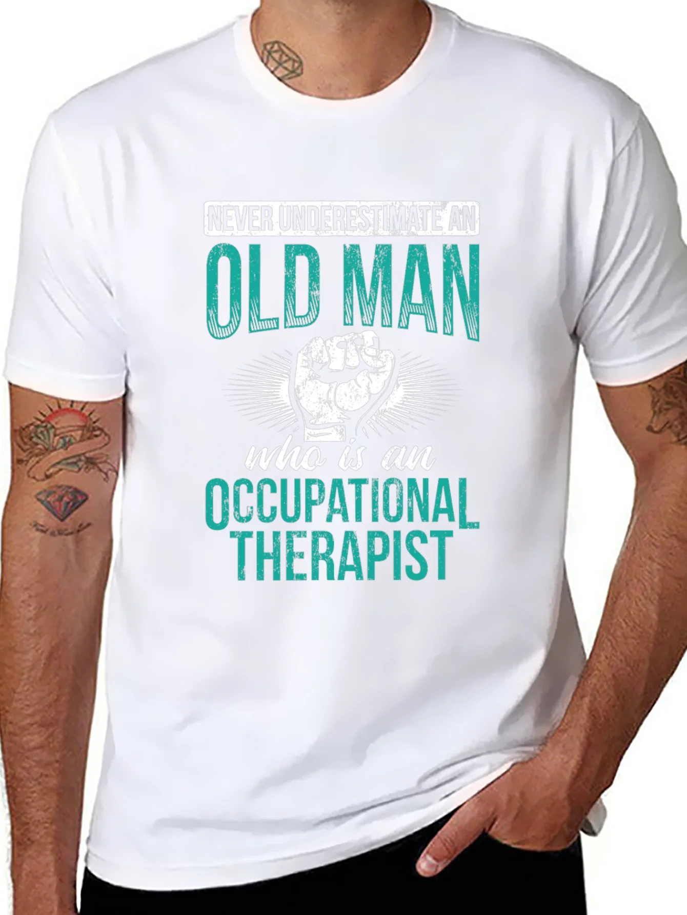 Camiseta Negra Viejo Terapeuta Ocupacional