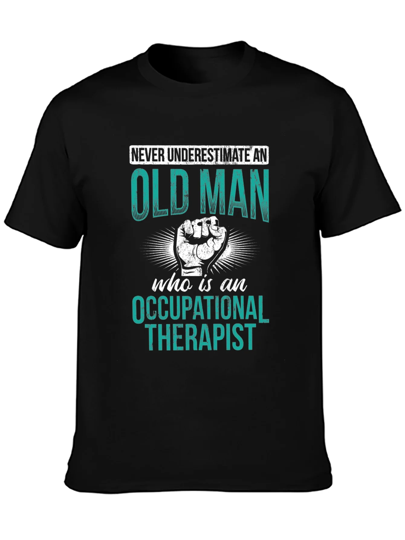 Camiseta Negra Viejo Terapeuta Ocupacional