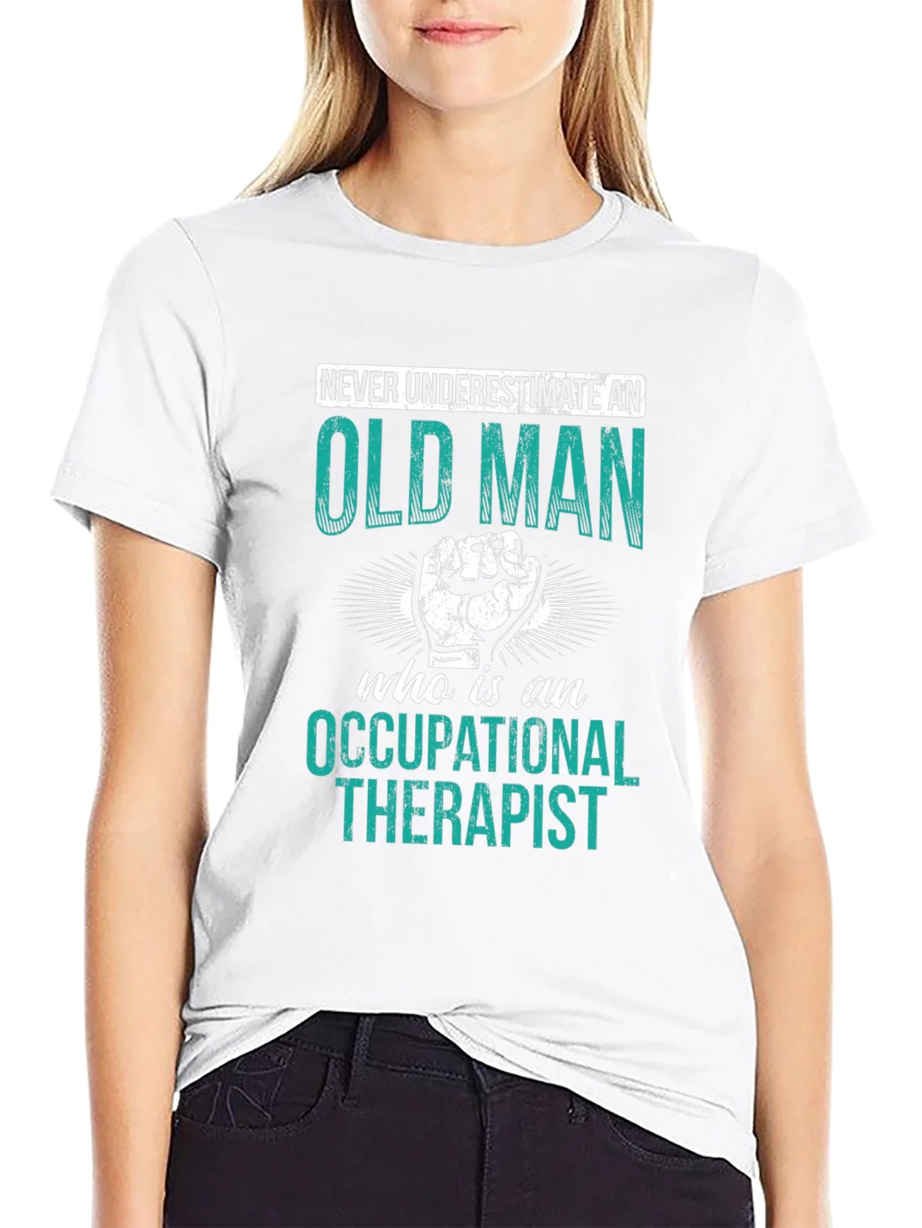 Camiseta Negra Viejo Terapeuta Ocupacional