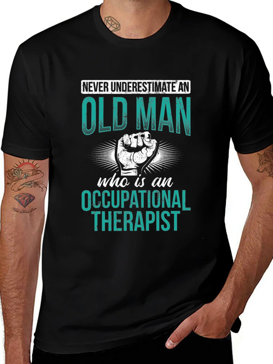 Camiseta Negra Viejo Terapeuta Ocupacional