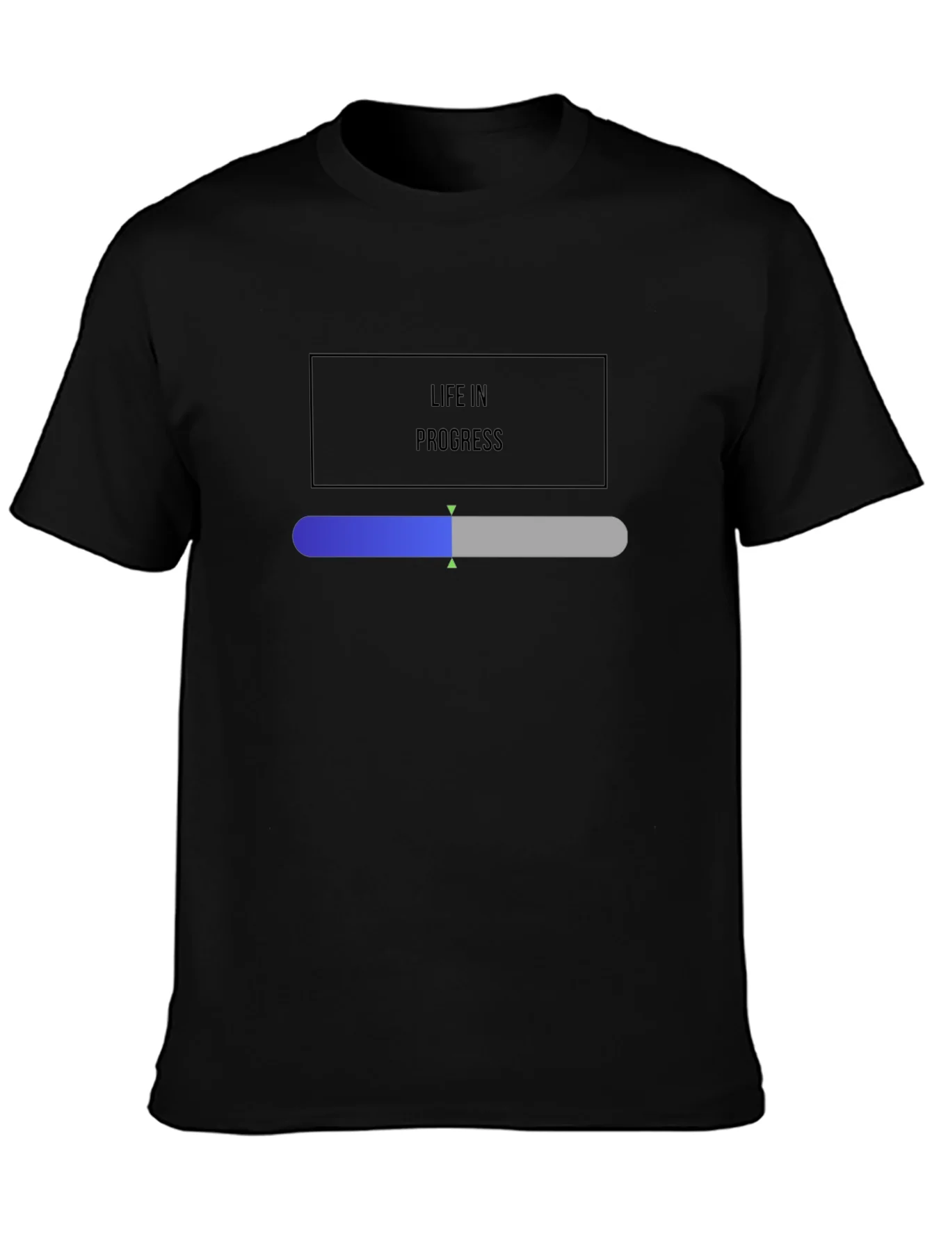 Camiseta Negra Life in Progress para Hombre