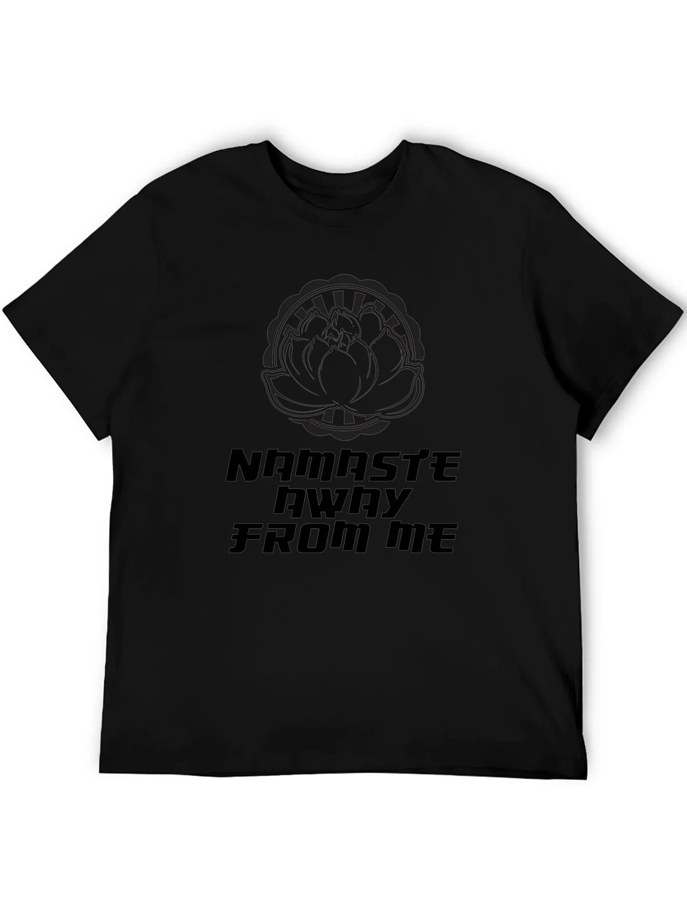 Rebbecca Namaste Away From Me Black Graphic T-Shirt