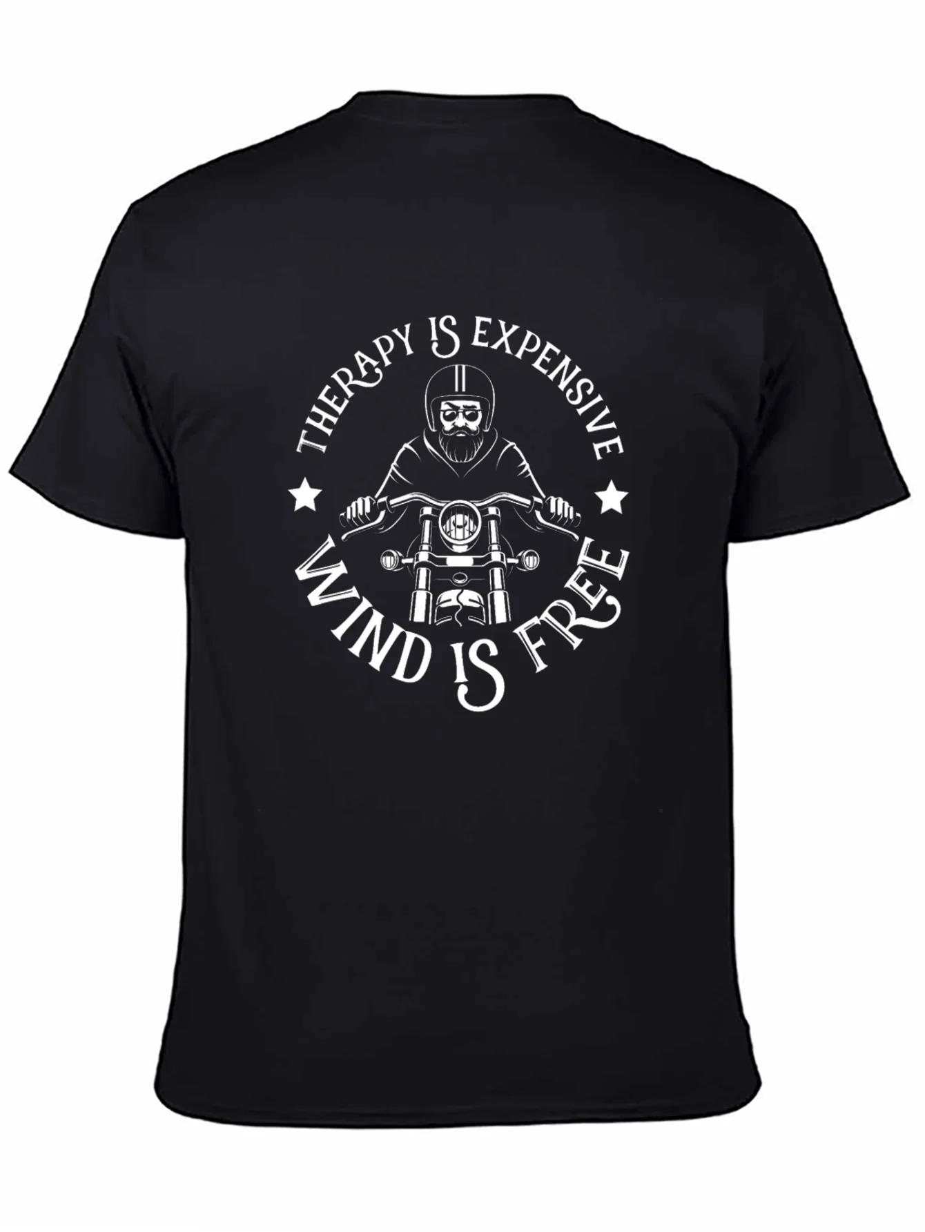 Camiseta Negra: Terapia Cara Viento Gratis