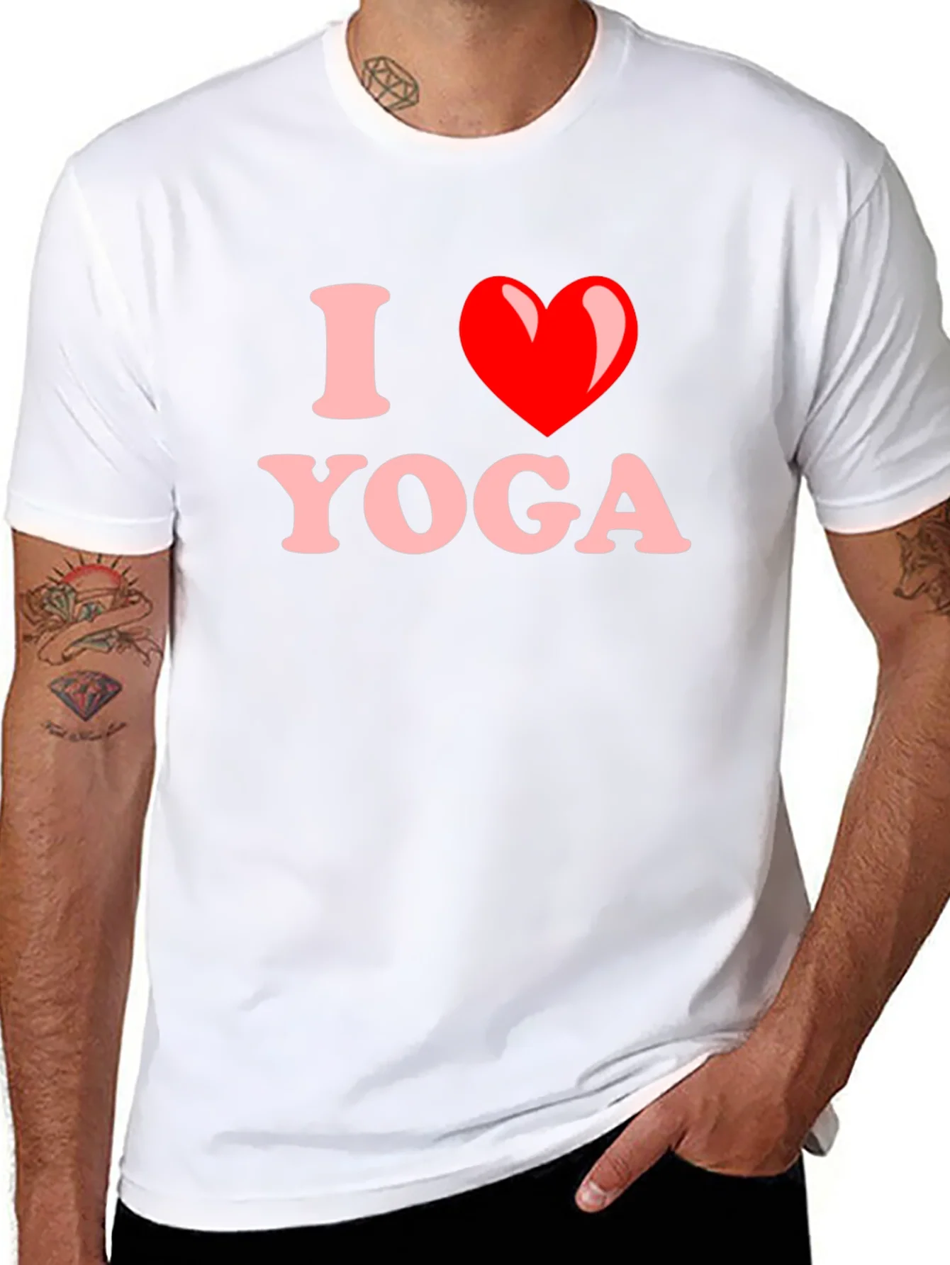Camiseta Negra I Love Yoga para Hombre