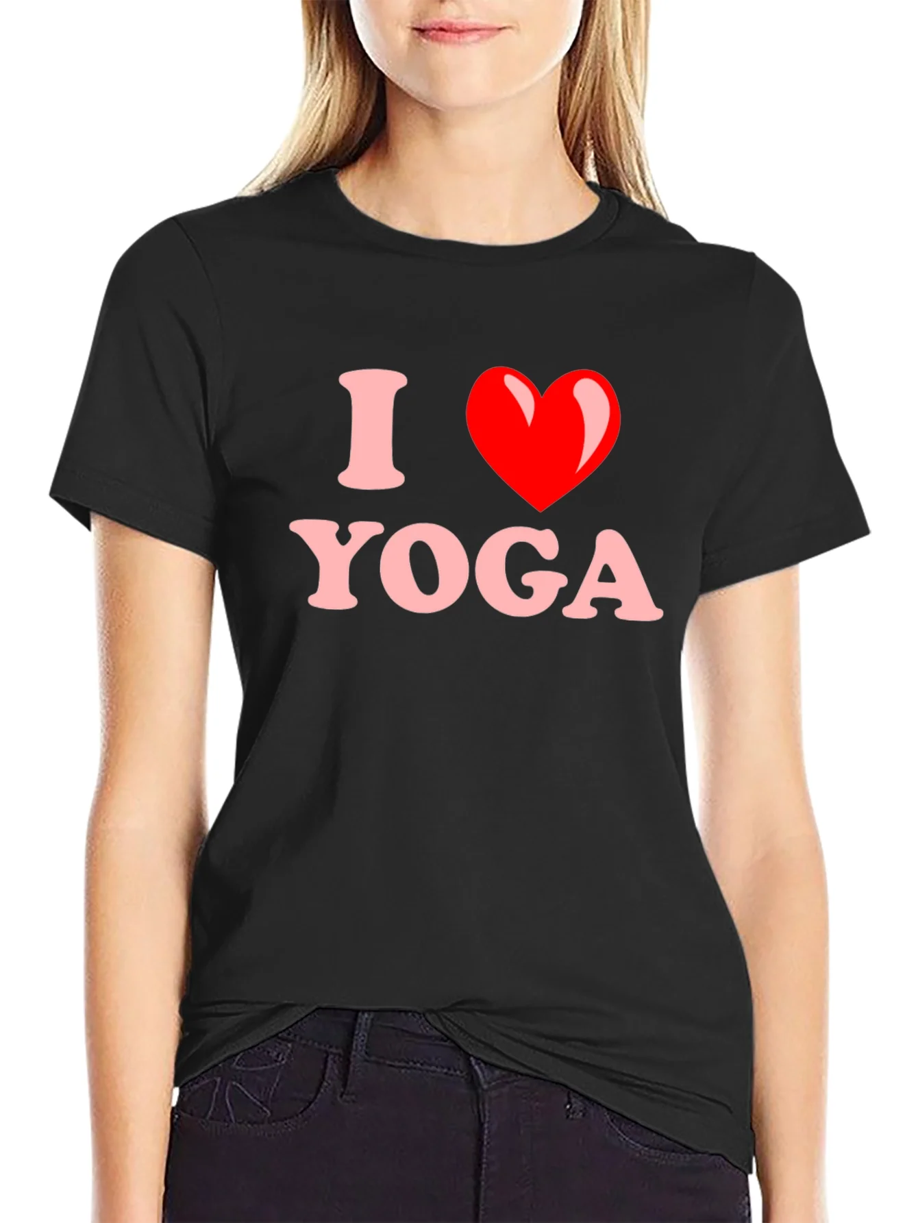 Camiseta Negra I Love Yoga para Hombre