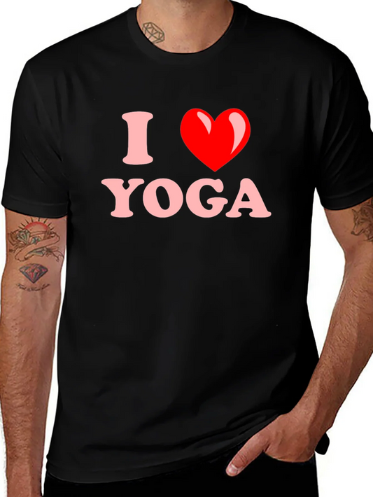 Camiseta Negra I Love Yoga para Hombre