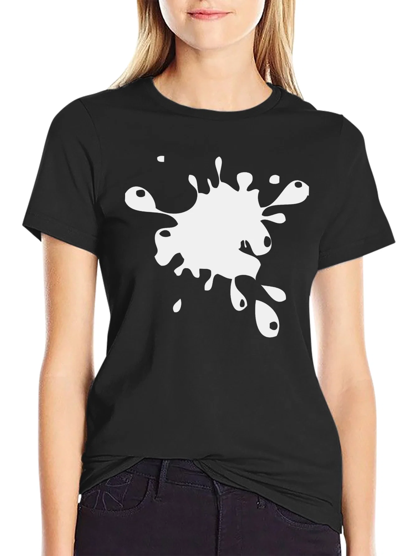 Rebbecca Black T-Shirt with White Splatter Design