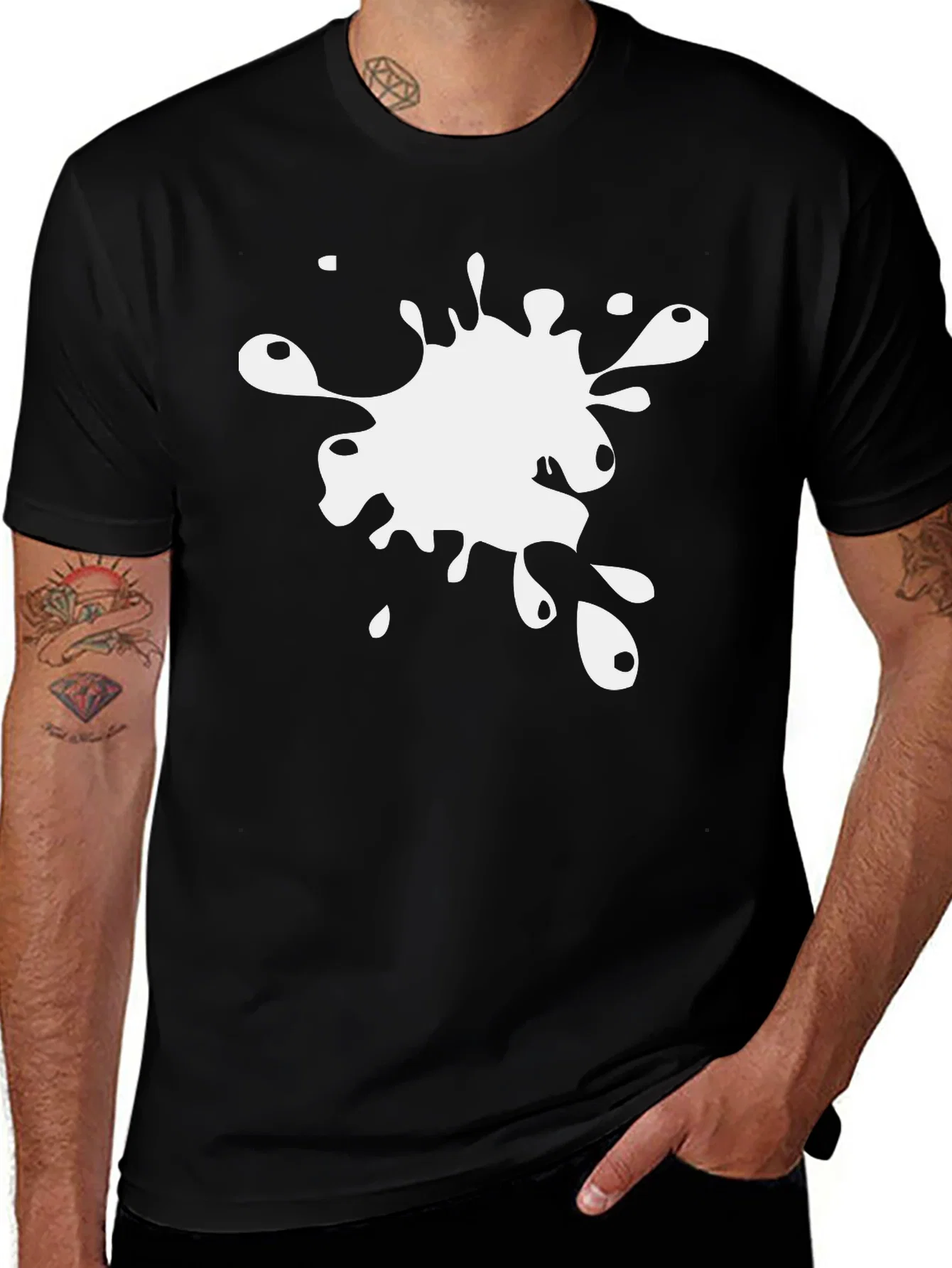 Rebbecca Black T-Shirt with White Splatter Design