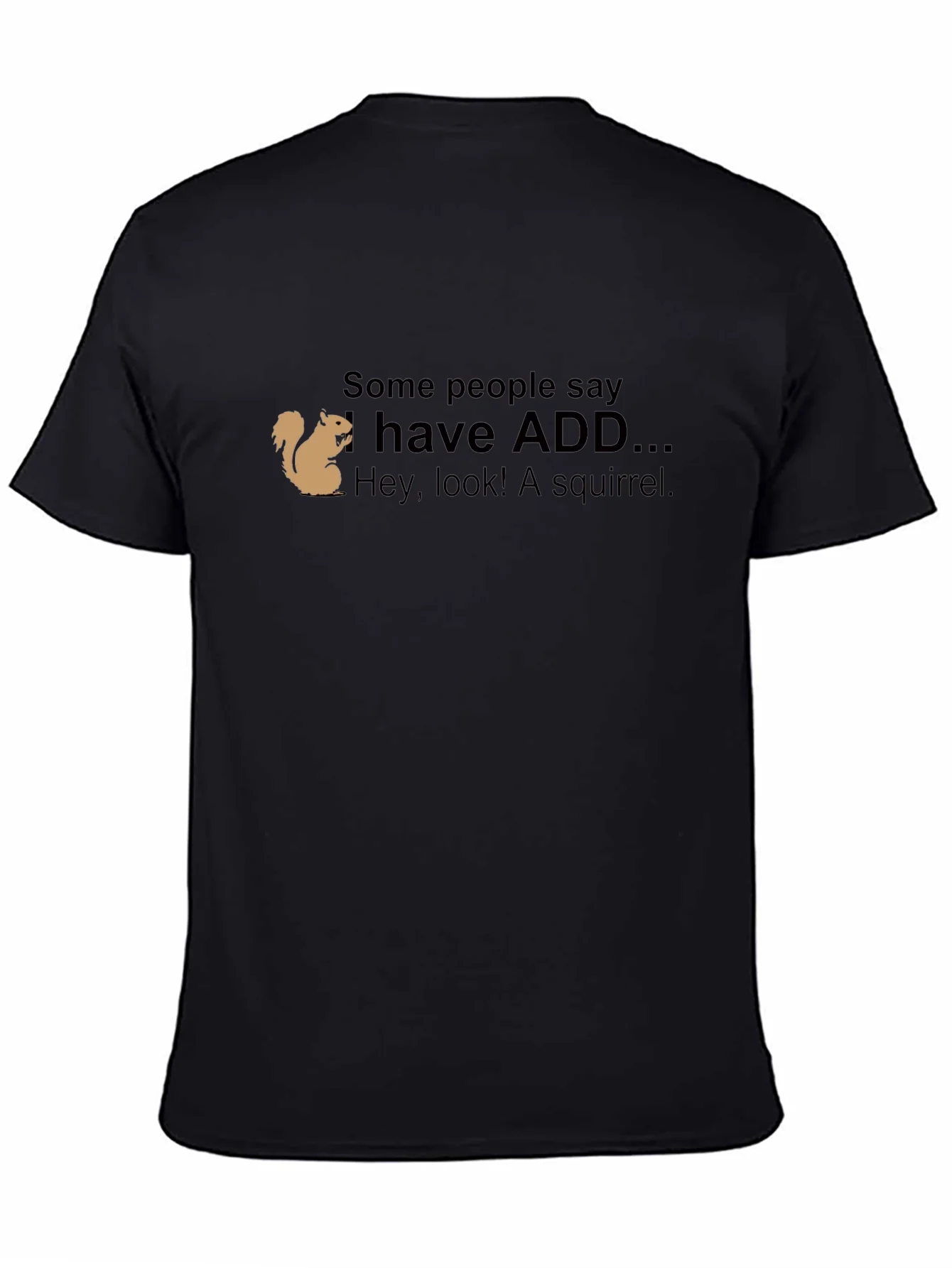 Rebbecca ADD Squirrel Funny Mens Black T-Shirt