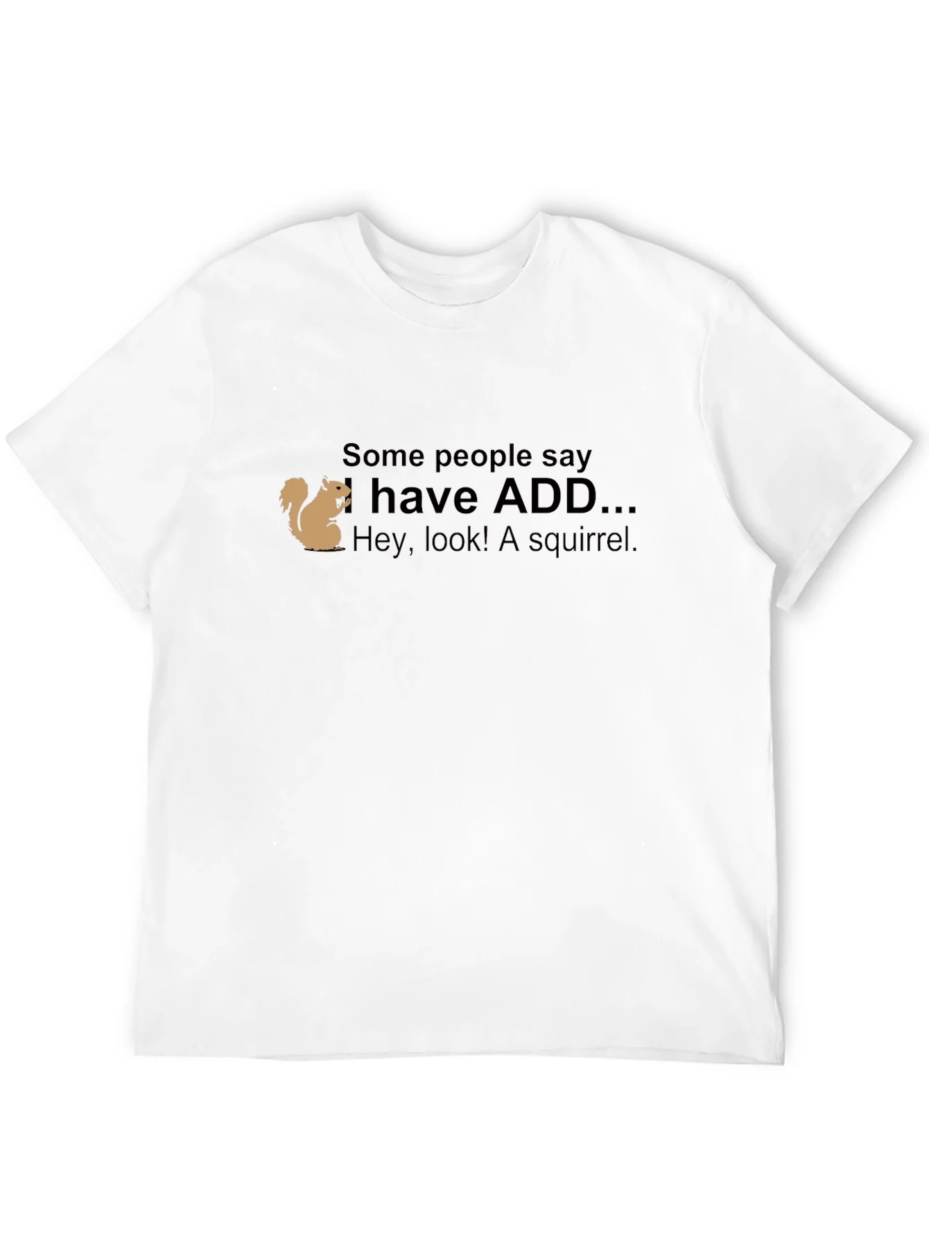 Rebbecca ADD Squirrel Funny Mens Black T-Shirt