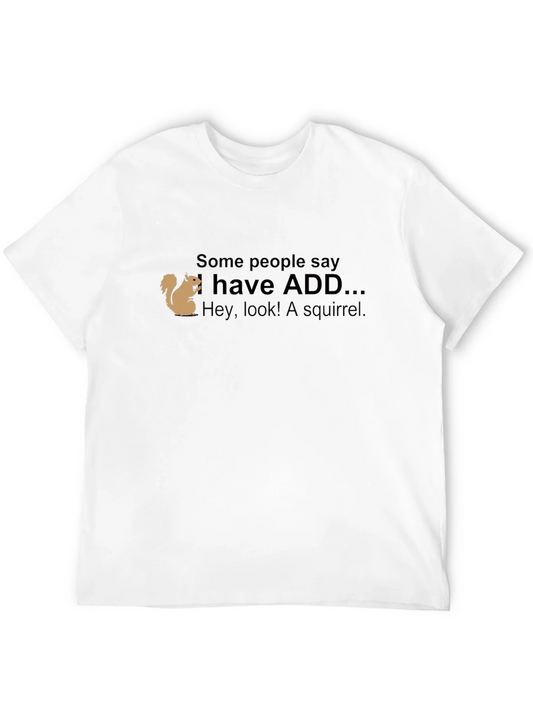 Rebbecca ADD Squirrel Funny Mens Black T-Shirt