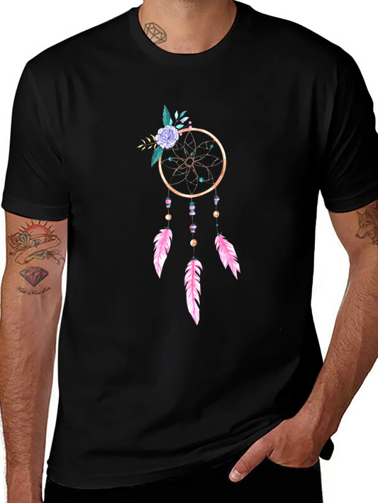 Rebbecca Dreamcatcher Graphic Tee - Bohemian Style Soft Cotton T-Shirt