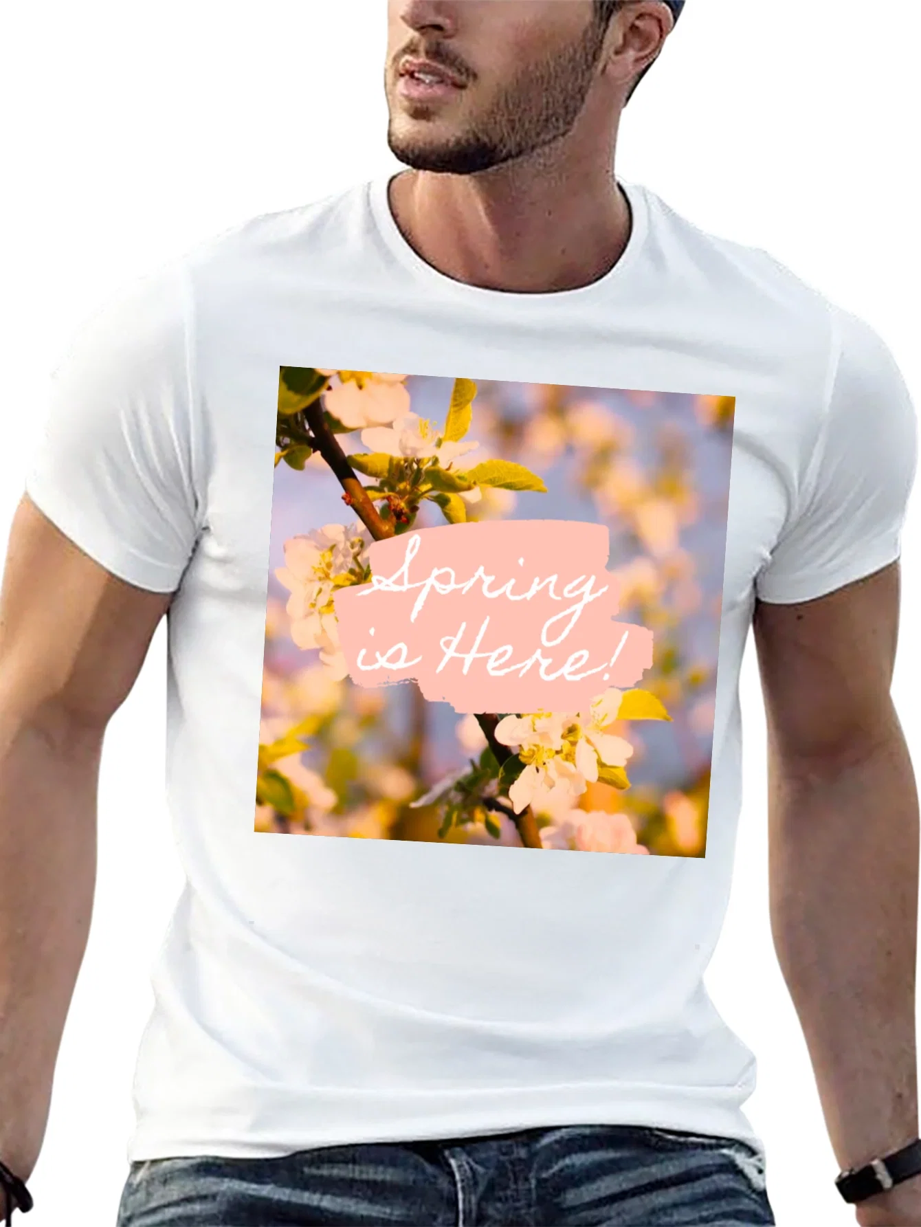 Rebbecca Spring is Here! Graphic T-Shirt - Black