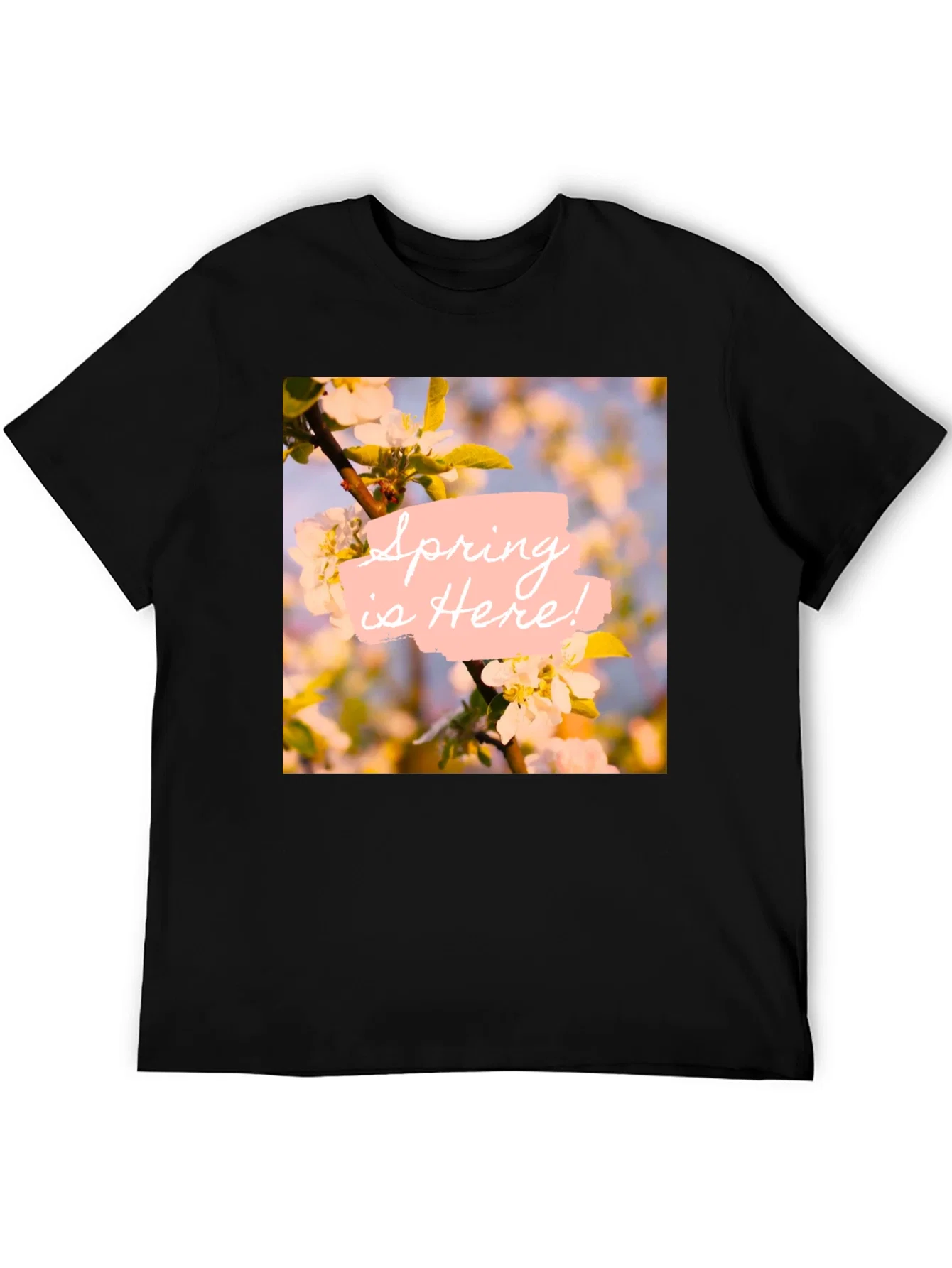 Rebbecca Spring is Here! Graphic T-Shirt - Black