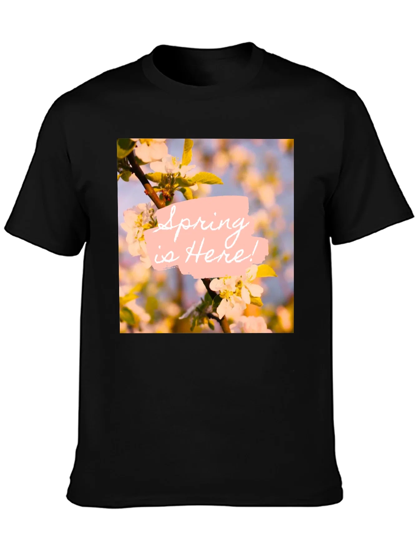 Rebbecca Spring is Here! Graphic T-Shirt - Black