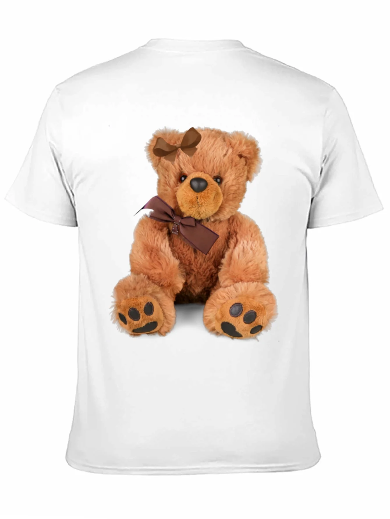 Camiseta Negra con Adorable Oso de Peluche
