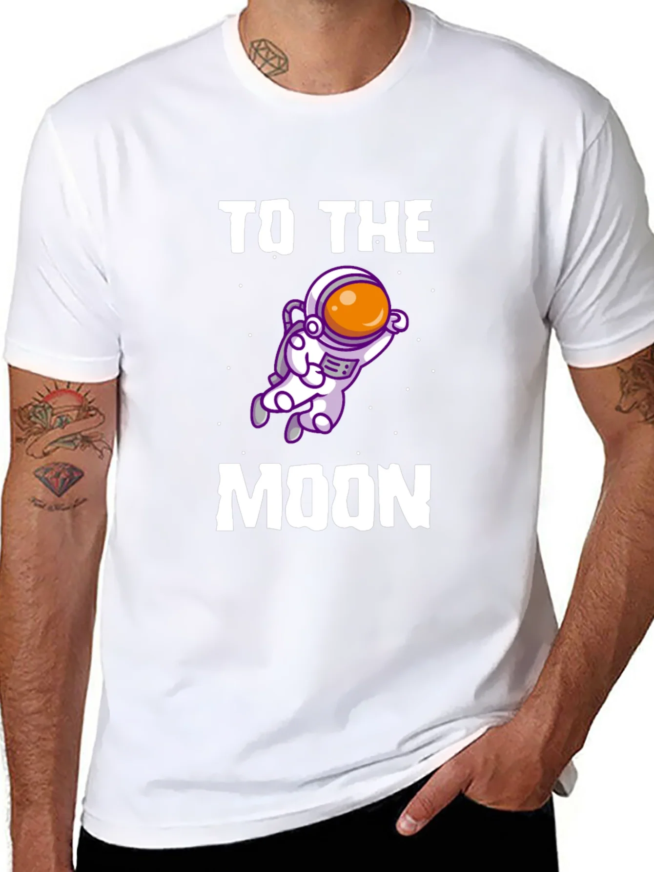 Camiseta Negra To The Moon Astronauta
