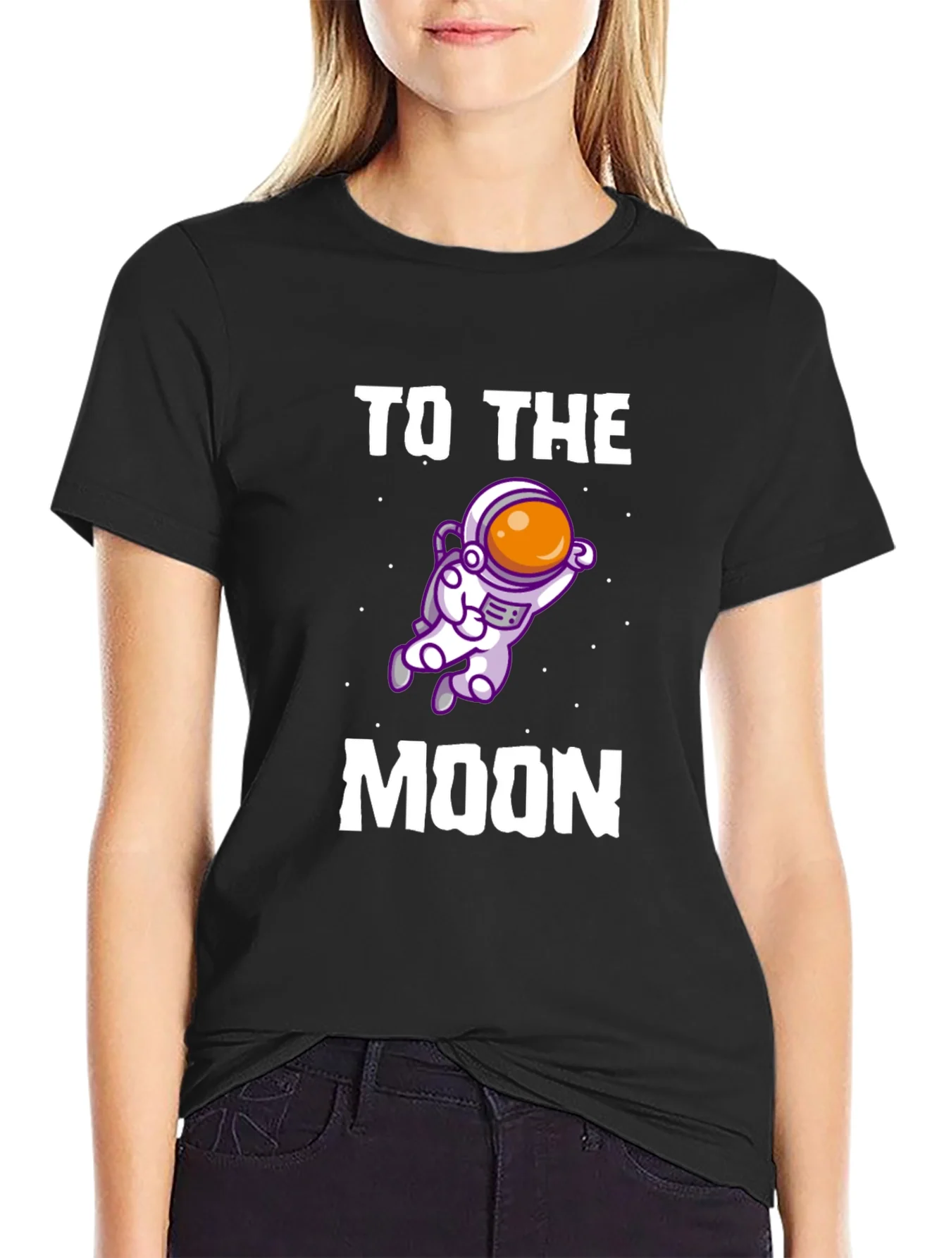 Camiseta Negra To The Moon Astronauta