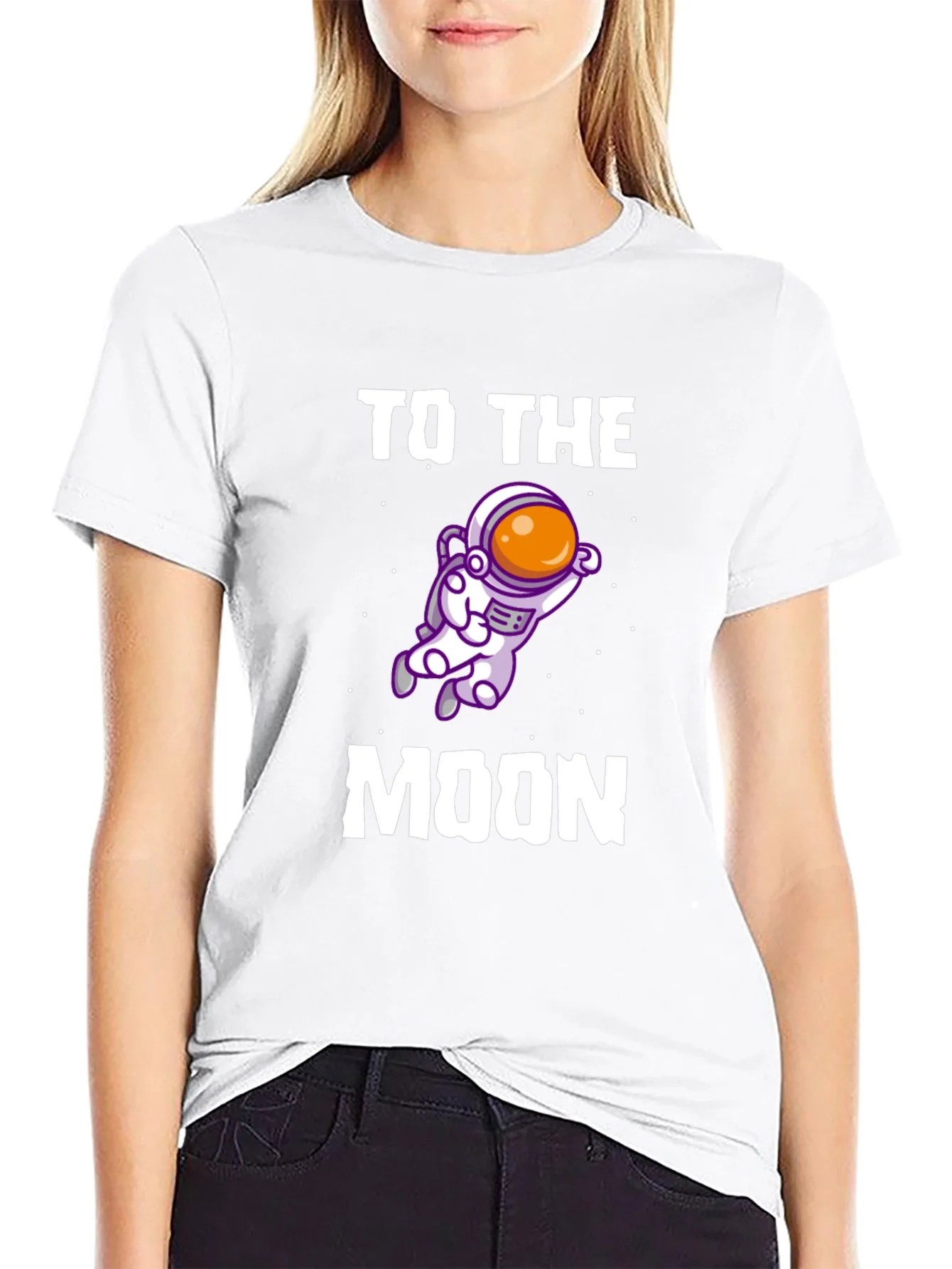 Camiseta Negra To The Moon Astronauta
