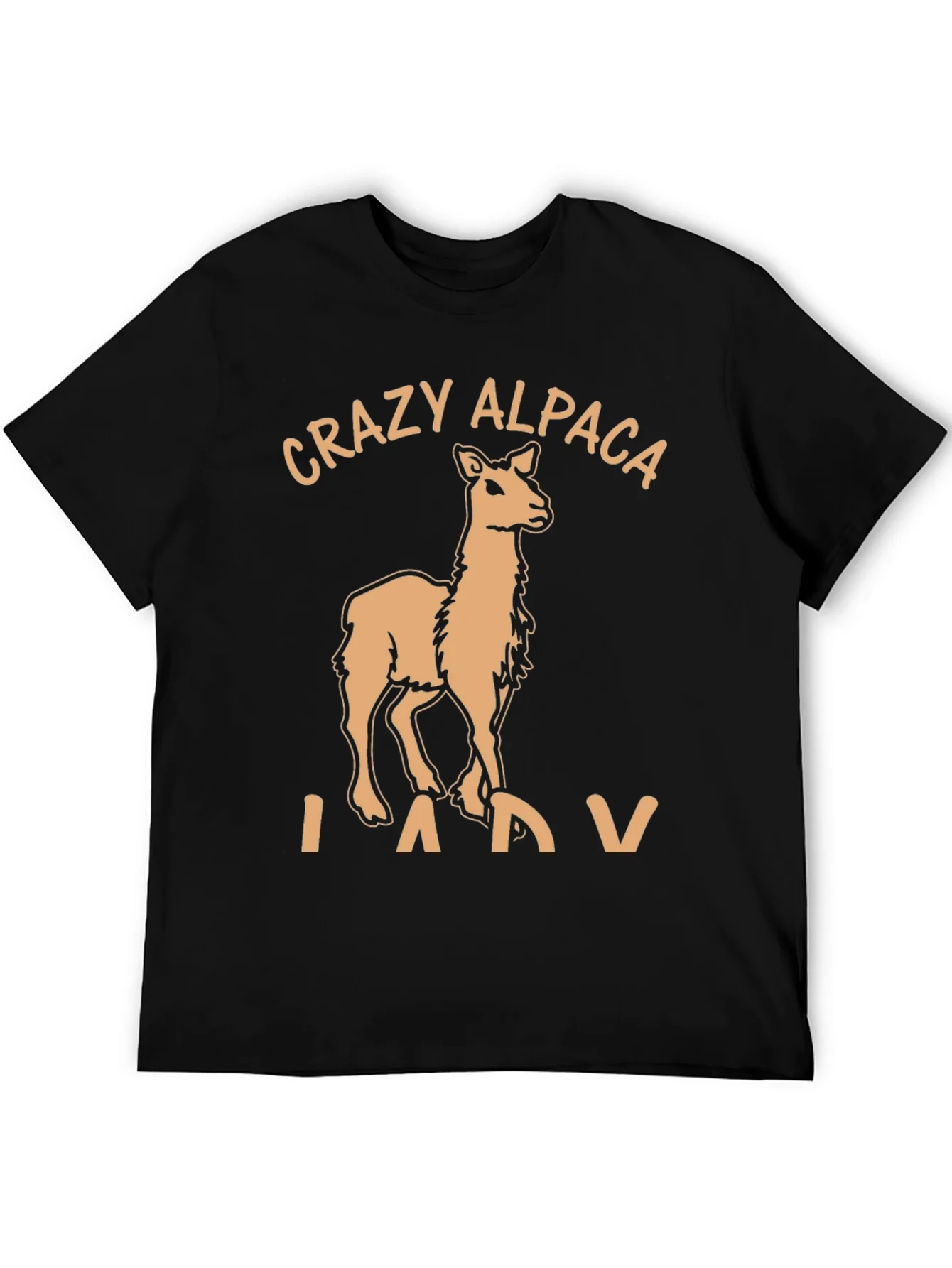 Rebbecca Crazy Alpaca Lady T-Shirt Funny Alpaca Graphic Tee