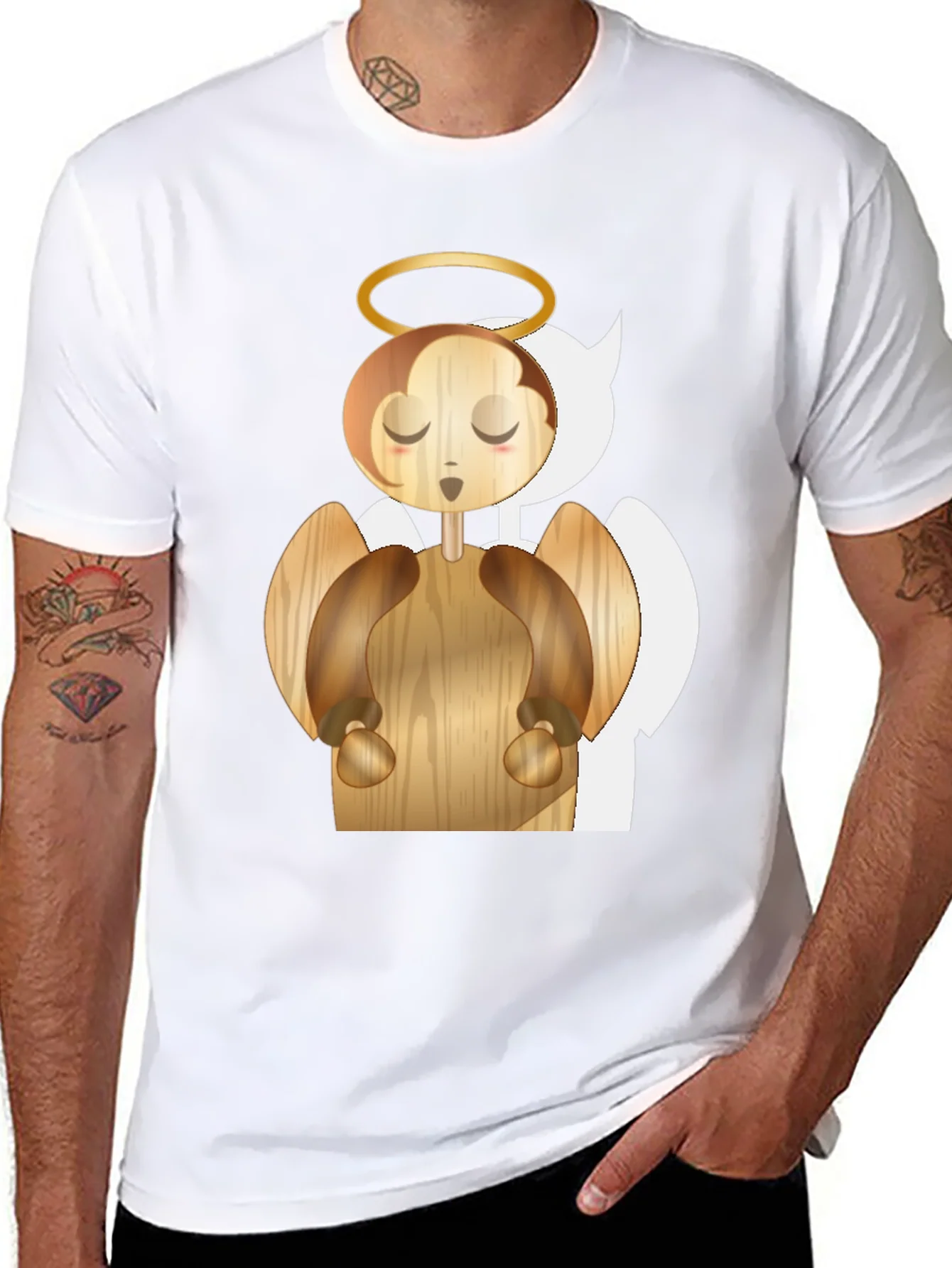 Rebbecca Angel Graphic Tee - Whimsical Wood Design