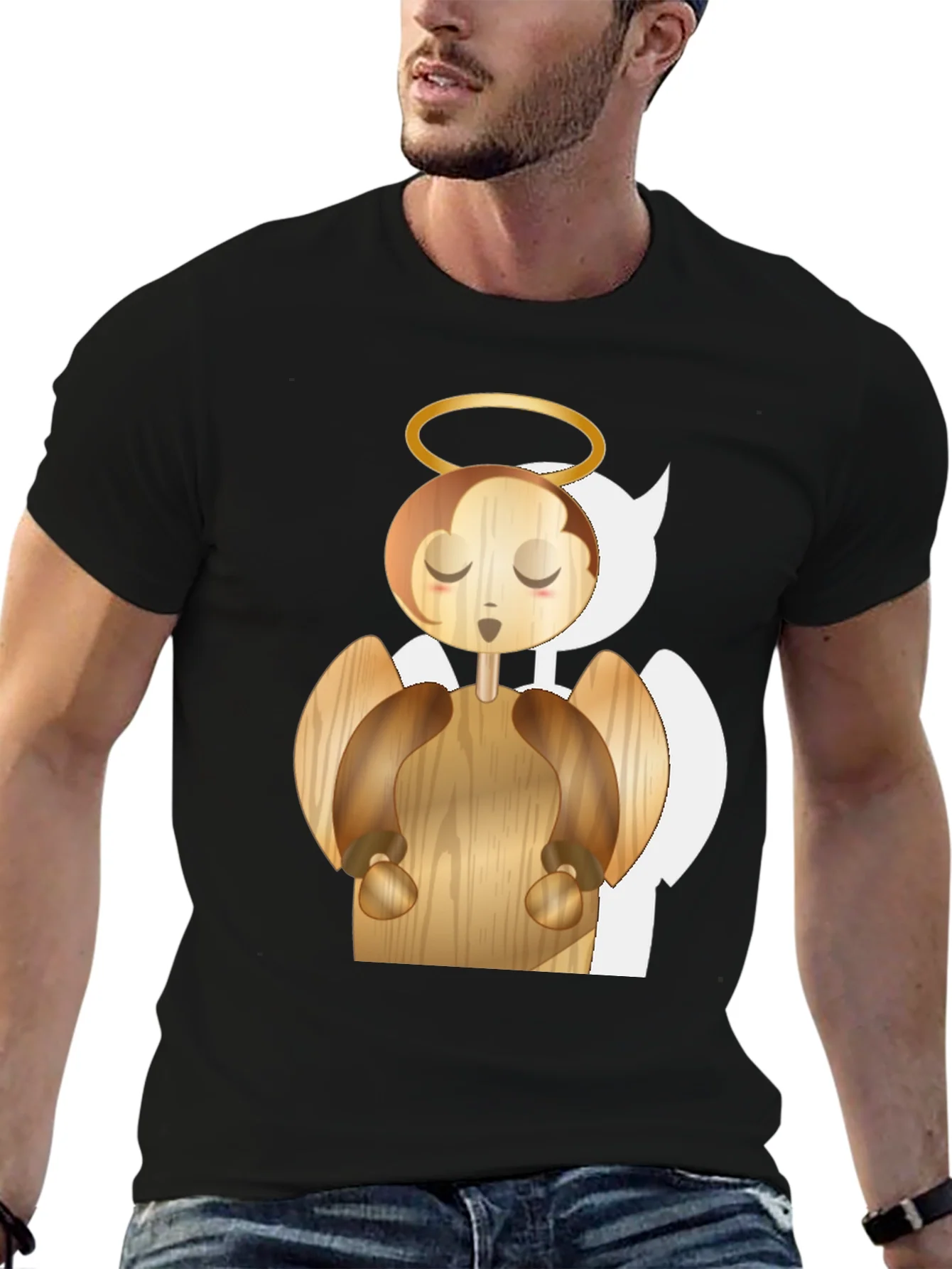 Rebbecca Angel Graphic Tee - Whimsical Wood Design
